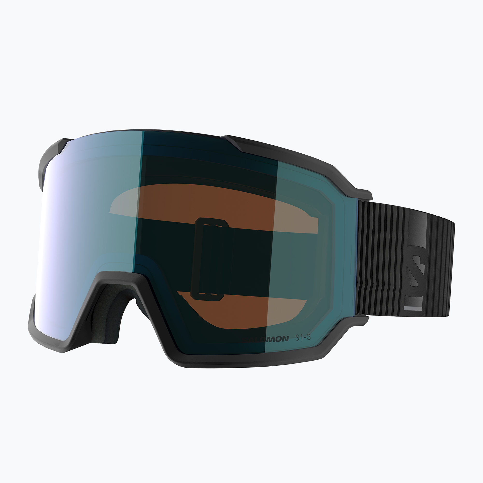 Скиорскa маска Salomon S/View 3 Photo S1-S3 black/photo ml blue