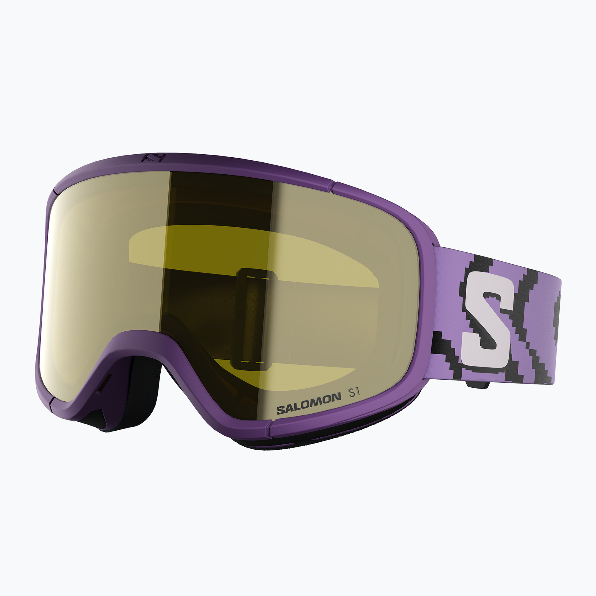 Детска скиорска маска Salomon Lumi Acces Jr S1 pansy/flash yellow