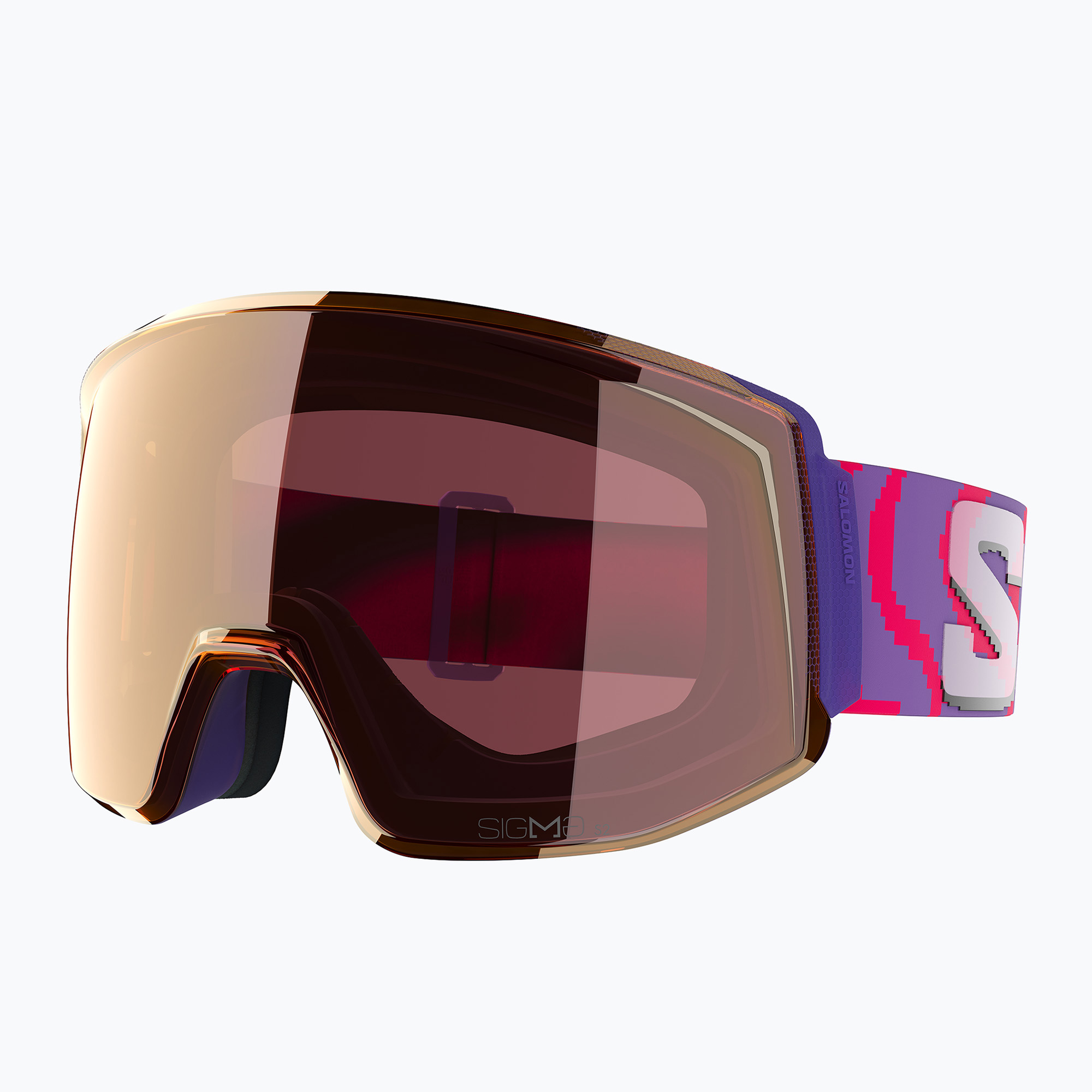 Скиорскa маска Salomon Skarn Prime Sigma S2 S1 ultra violet/sigma copper/sigma clear pink