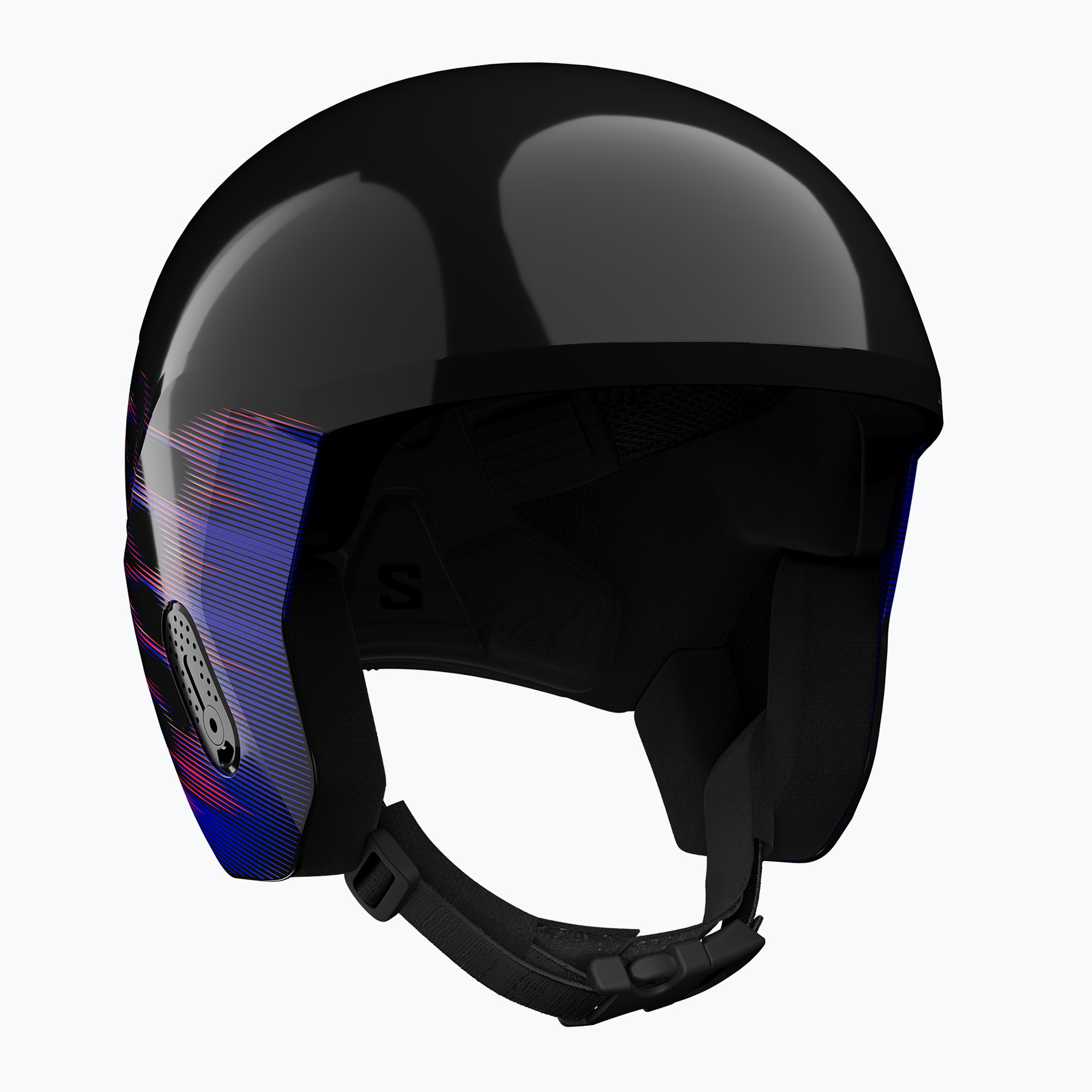 Детска скиорска каска Salomon Equipe Fis Jr black/flames