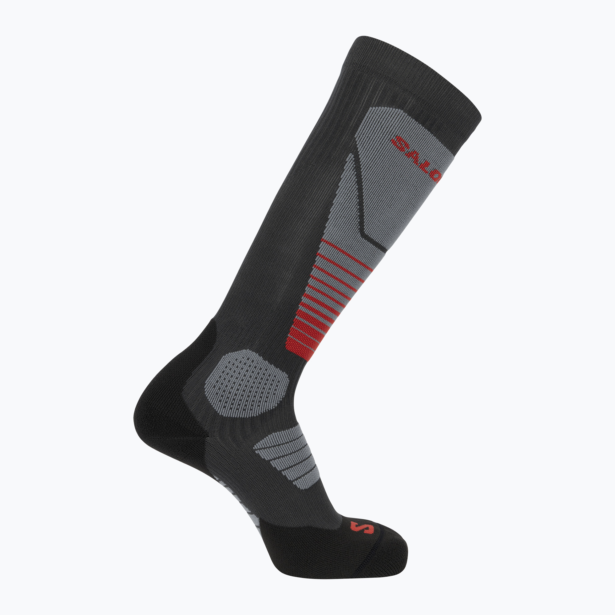 Скиорски чорапи Salomon S/Pro Anthracite/Medium Grey/Fiery Red