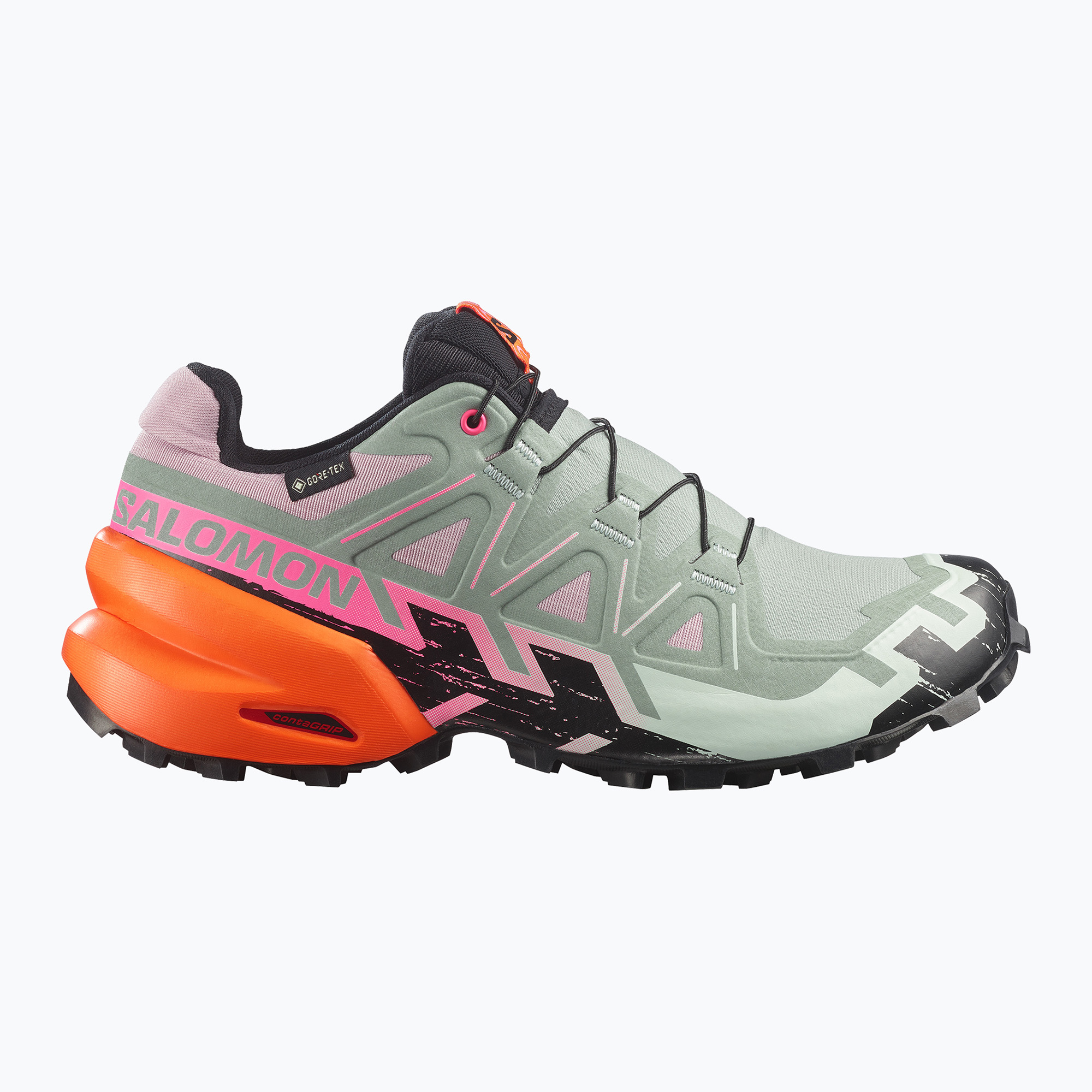 Încălțăminte de alergare pentru femei Salomon Speedcross 6 GTX Icon black/green milieu