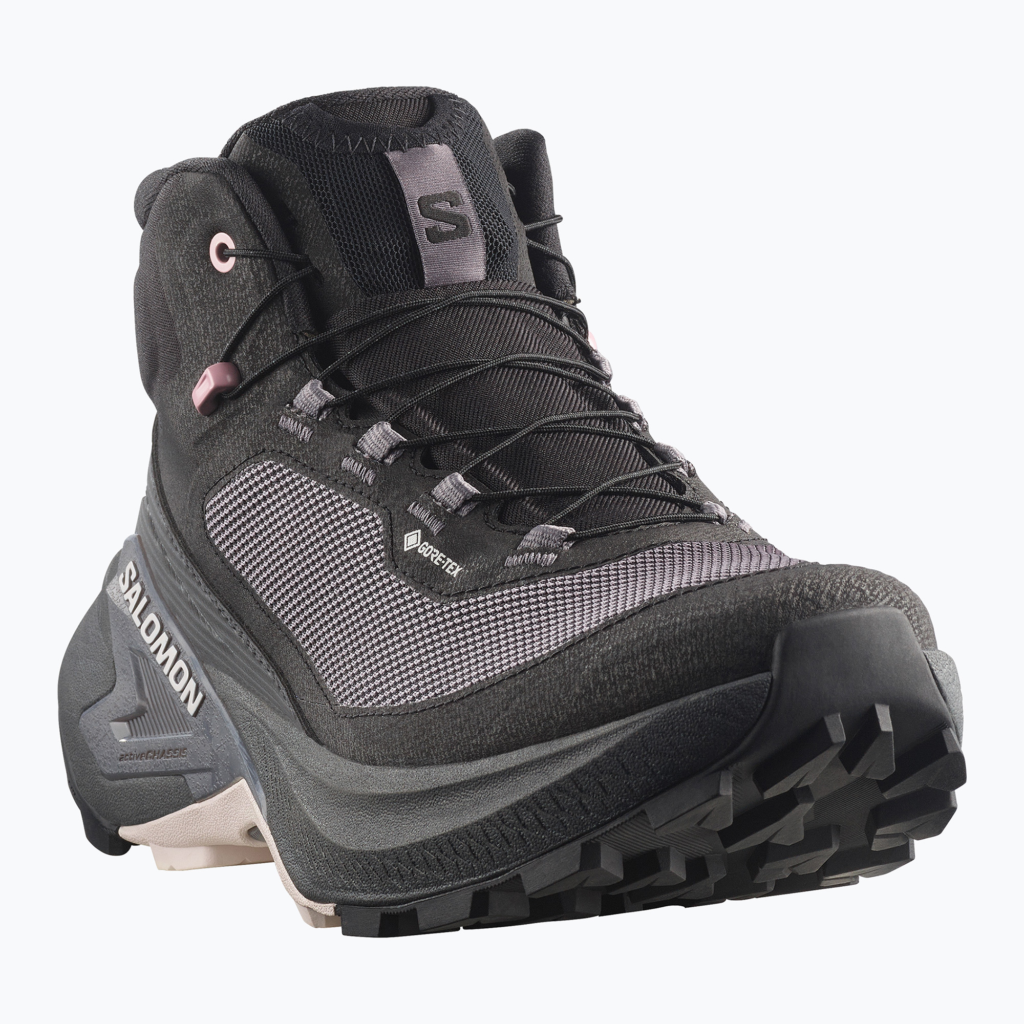 Dámske turistické topánky Salomon Genesis Mid GTX black/dawn pink