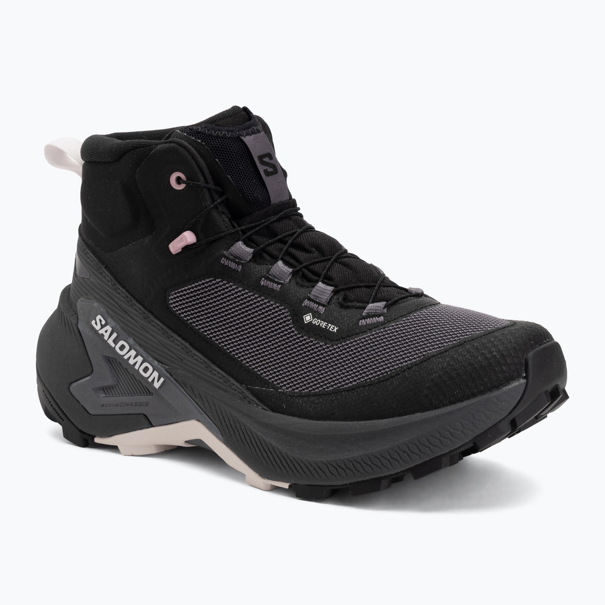Dámske turistické topánky Salomon Genesis Mid GTX black/dawn pink