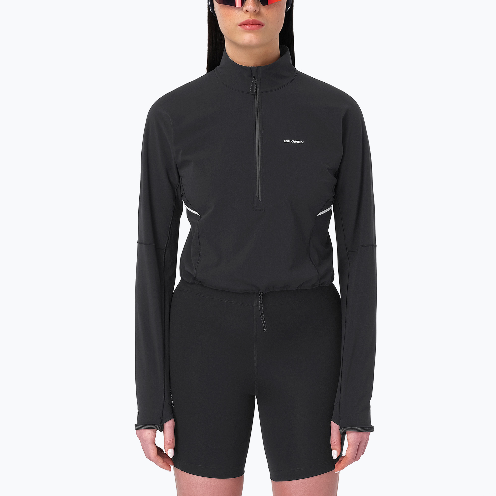 Dámska mikina Salomon Sense Aero Hybrid CP PLVR deep black