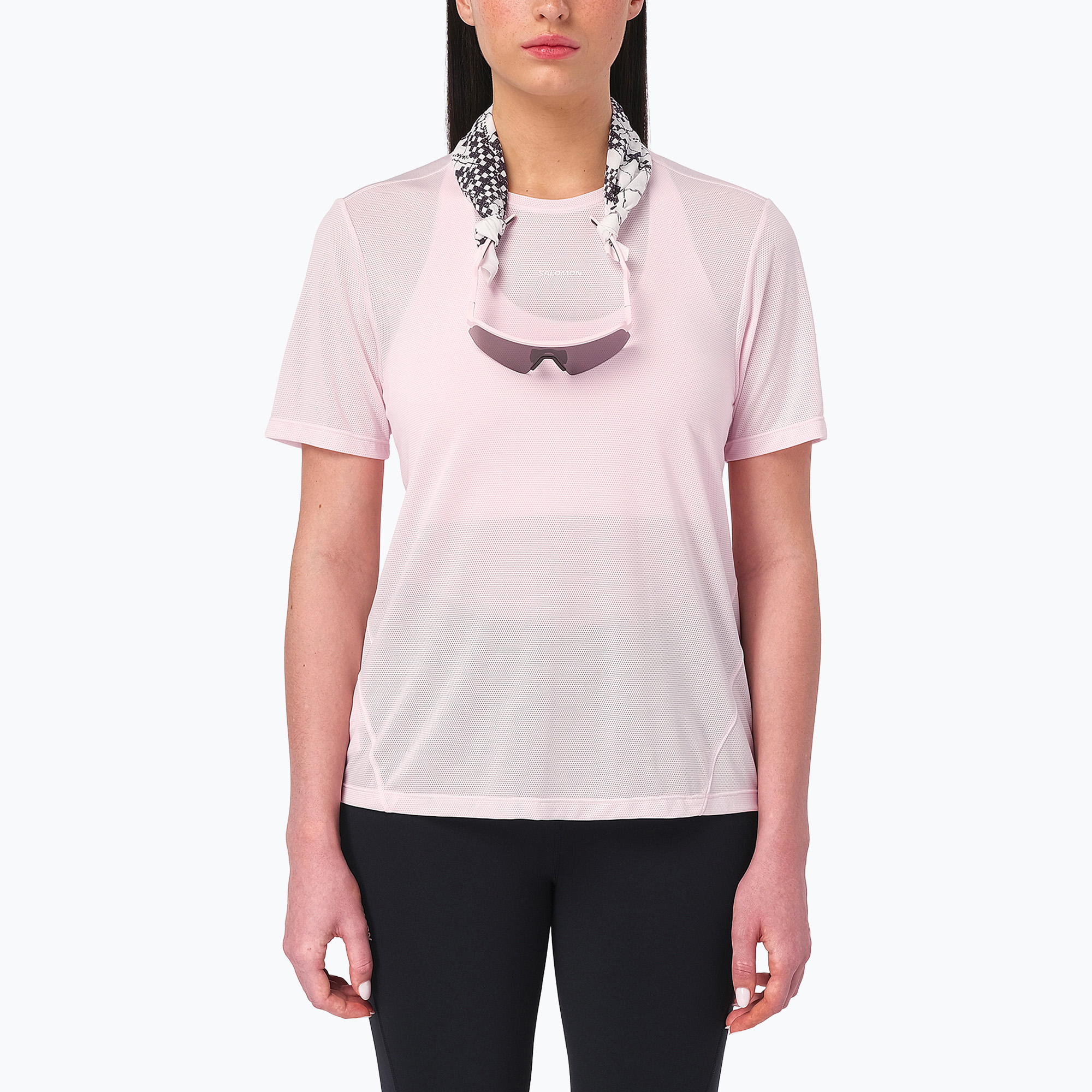 Дамска тениска за бягане Salomon Shakeout Core SS Tee icy pink