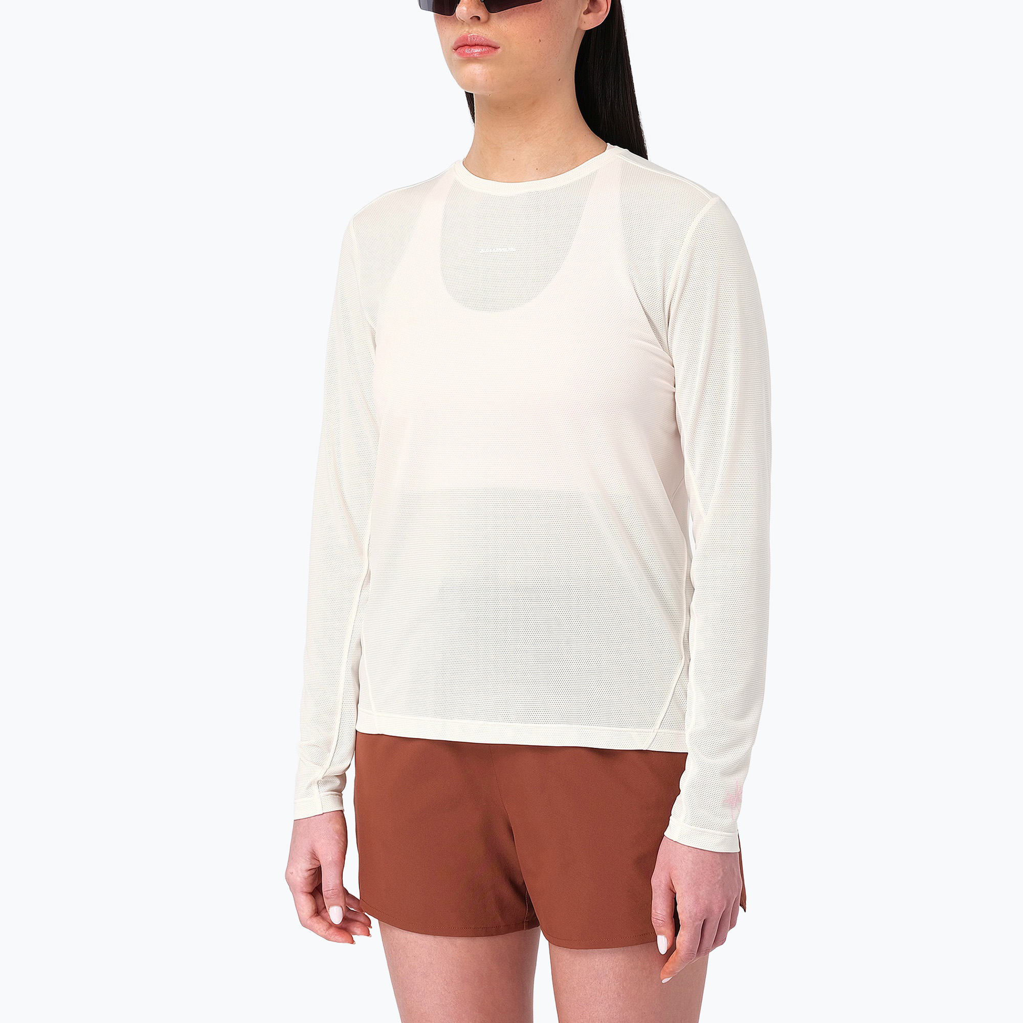 Дамска блуза за бягане с дълъг ръкав Salomon Shakeout Core Tee GFX LS whisper white/pink frosting