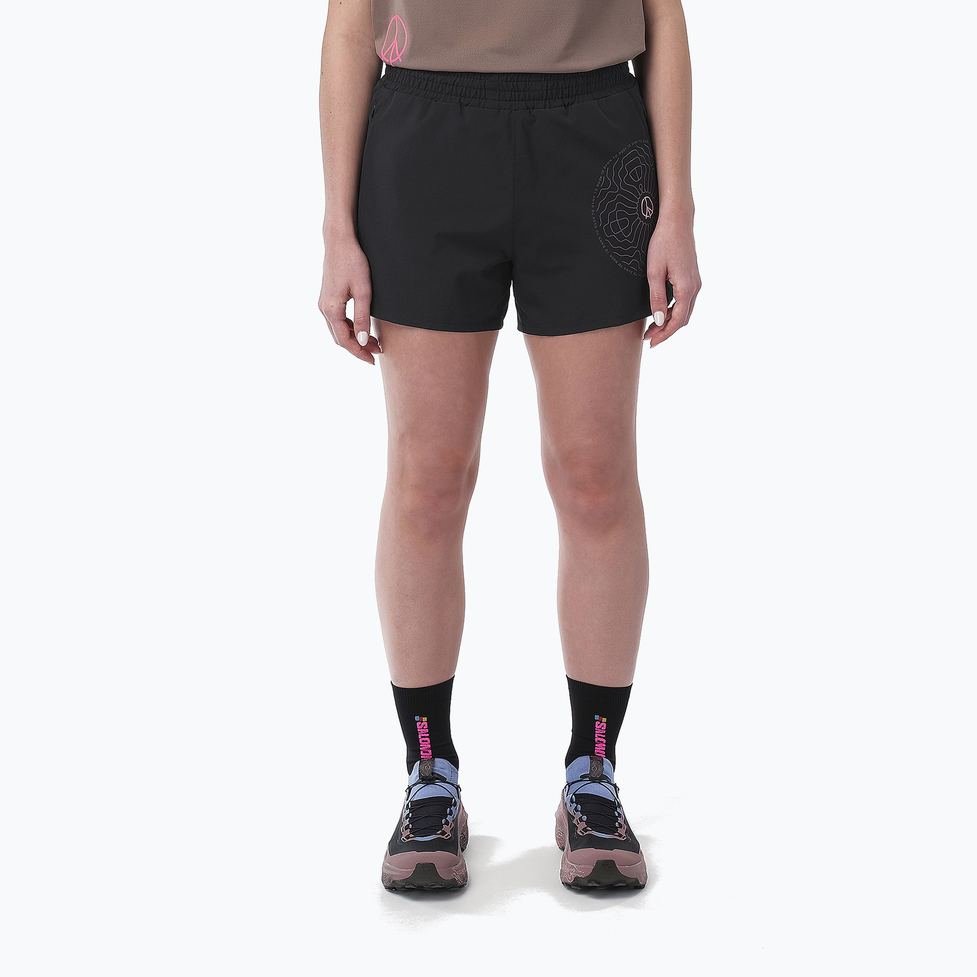 Pantaloni scurți de alergare pentru femei Salomon SHKout Courtney 4