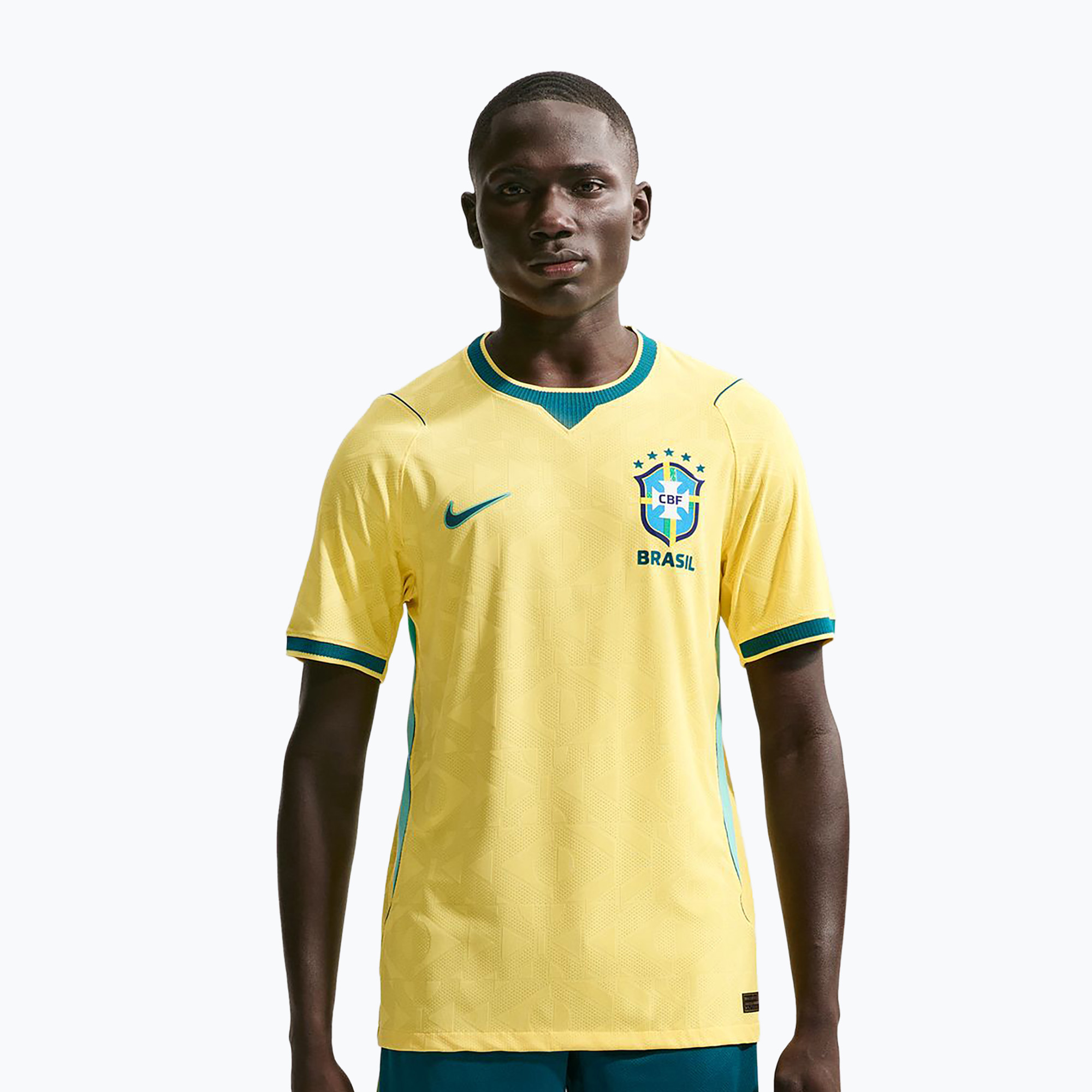 Tricou de fotbal pentru bărbați Nike Brazil 2026/27 Match Home canary/light mint/geode teal