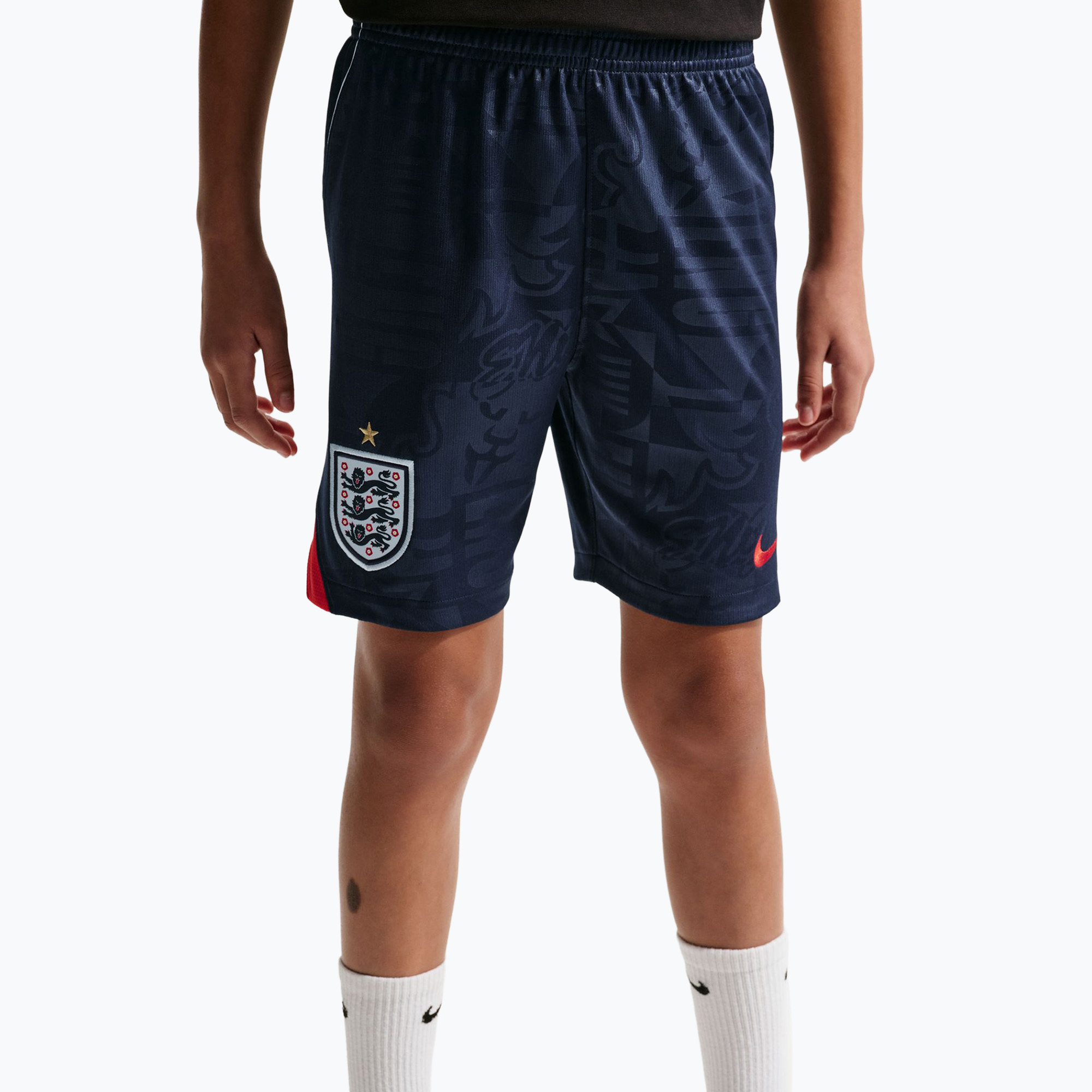 Детски футболни шорти Nike England 2026 Stadium Away obsidian/speed red/white/speed red