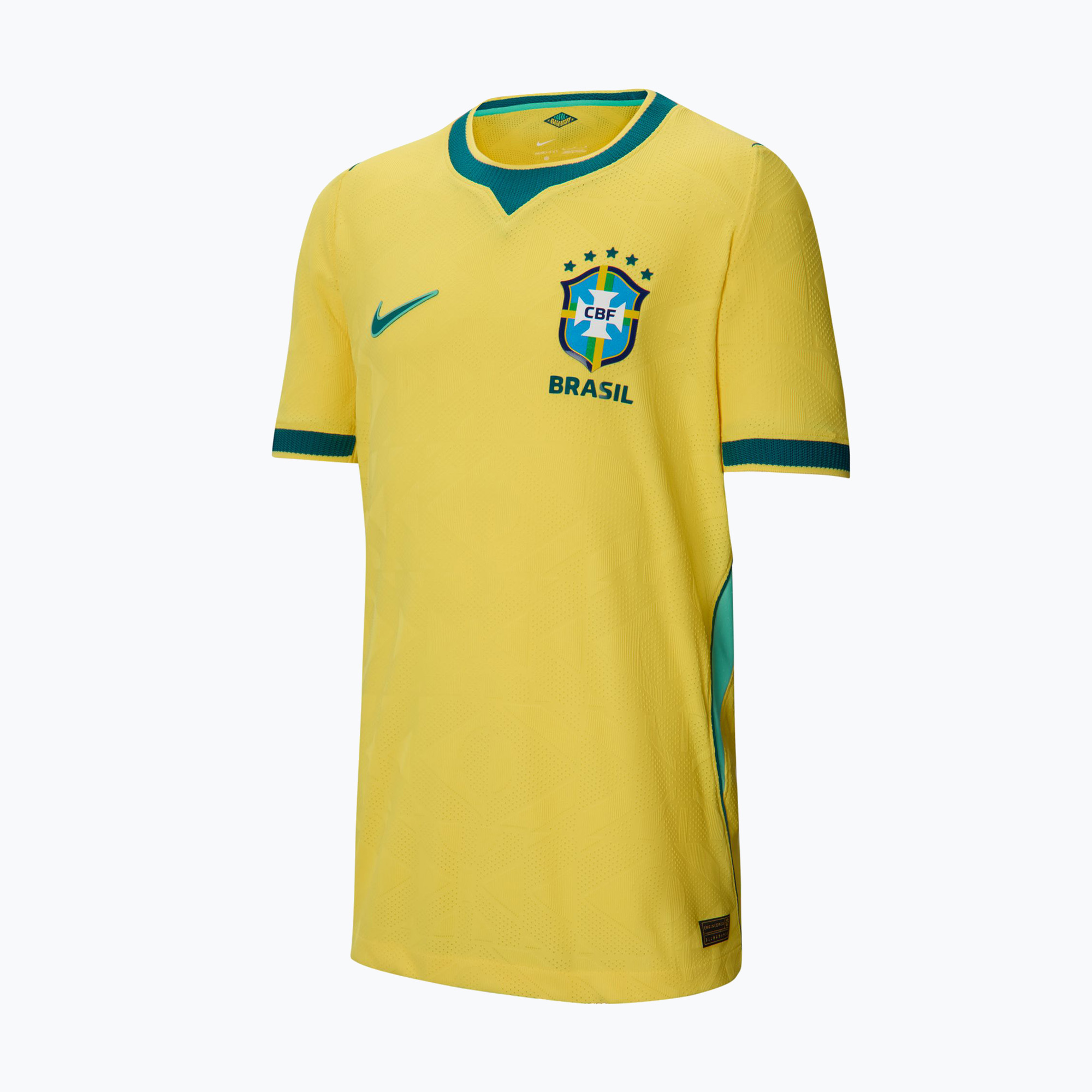 Детска футболна тениска Nike Brazil 2026/27 Match Home canary/light mint/geode teal