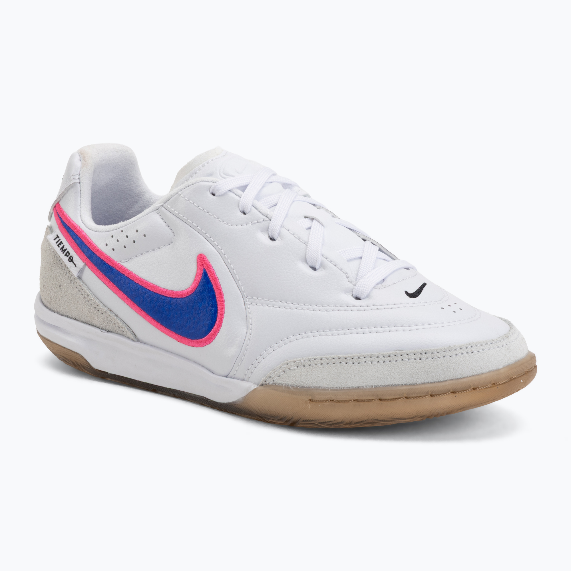 Детски футболни обувки Nike Tiempo Streetgato Jr white/pink blast/racer blue