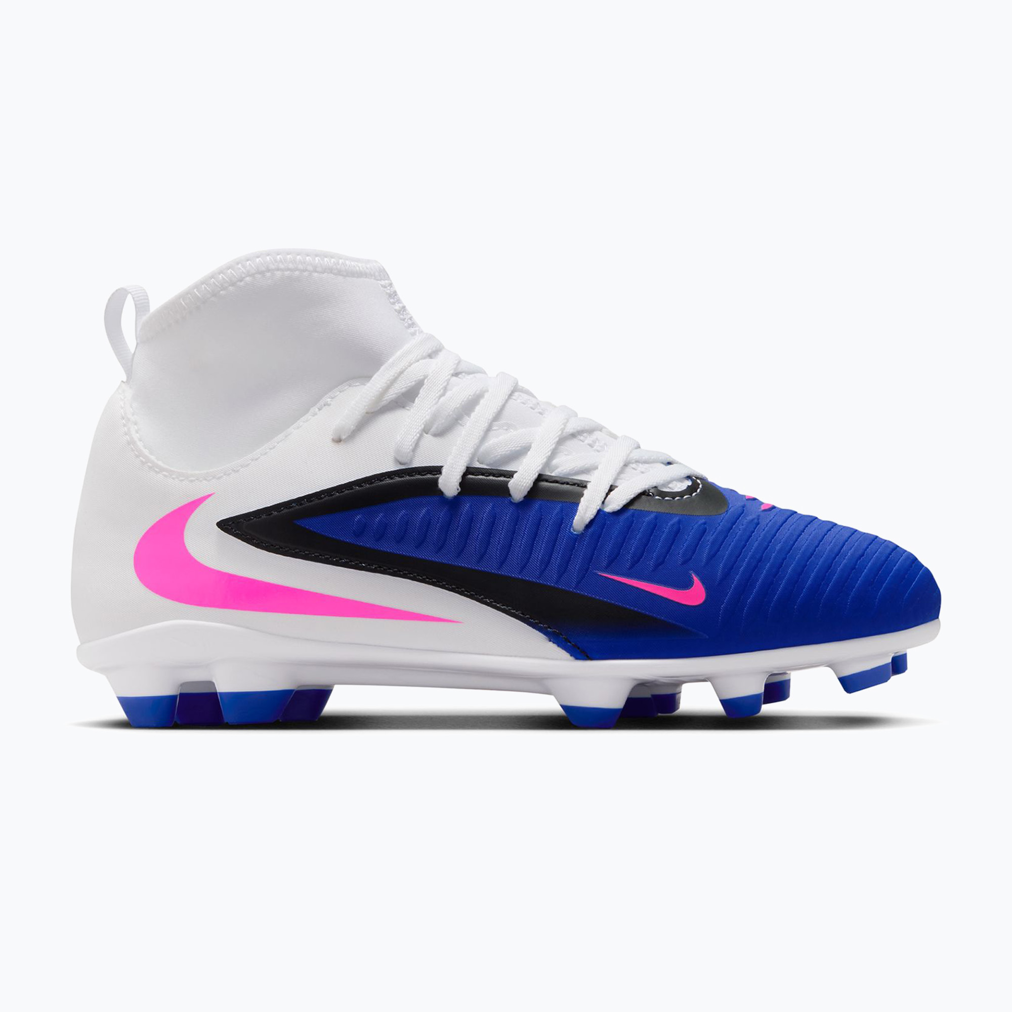 Детски футболни обувки Nike Phantom 6 High Club FG/MG racer blue/white/pink blast