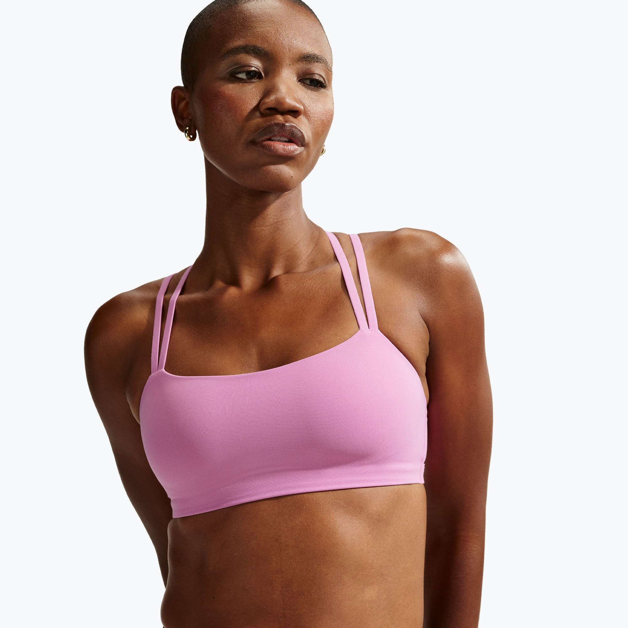 Спортен сутиен Nike Zenvy Strappy Light-Support light magenta/white