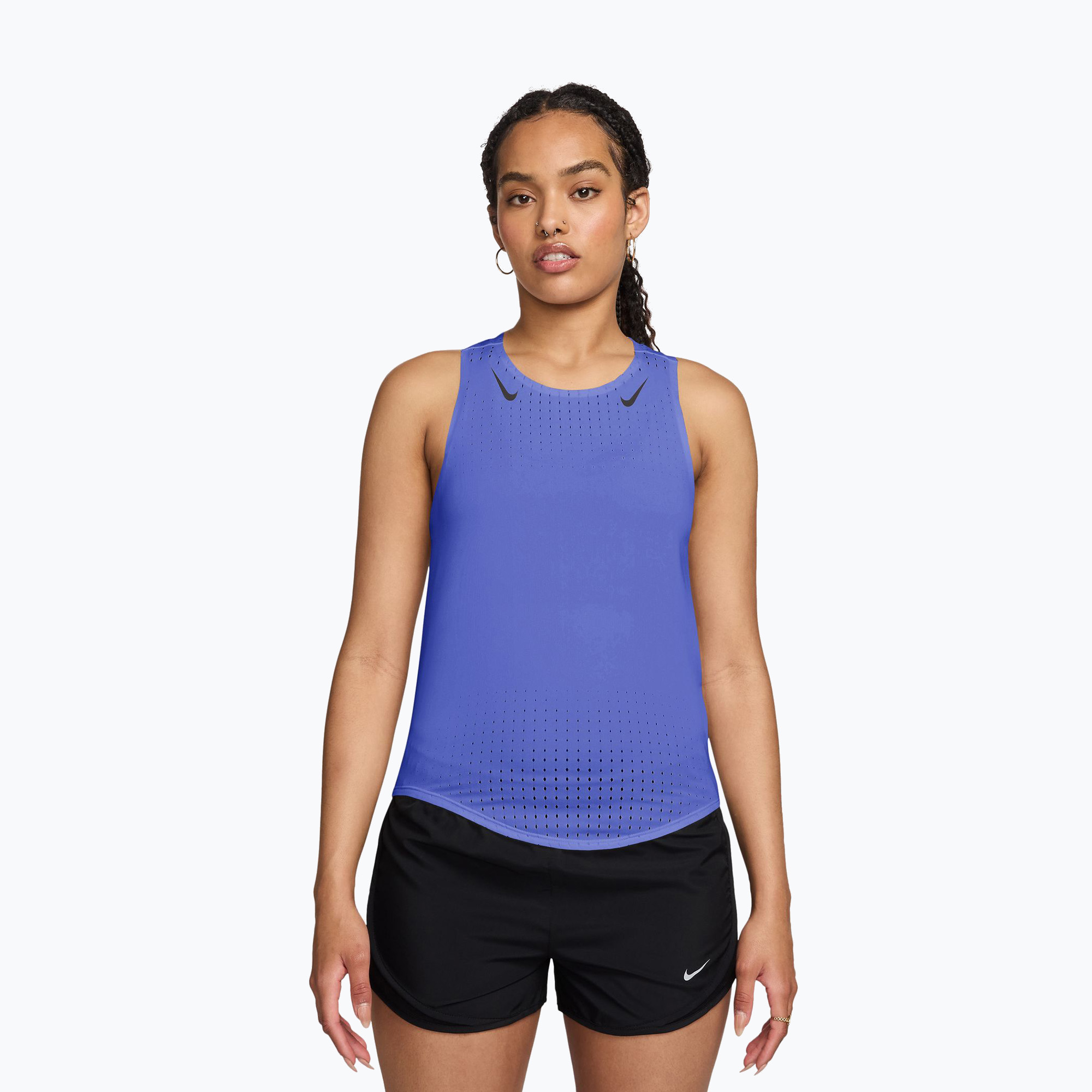 Koszulka do biegania damska Nike AeroSwift Dri-Fit ADV Singlet sapphire/black 