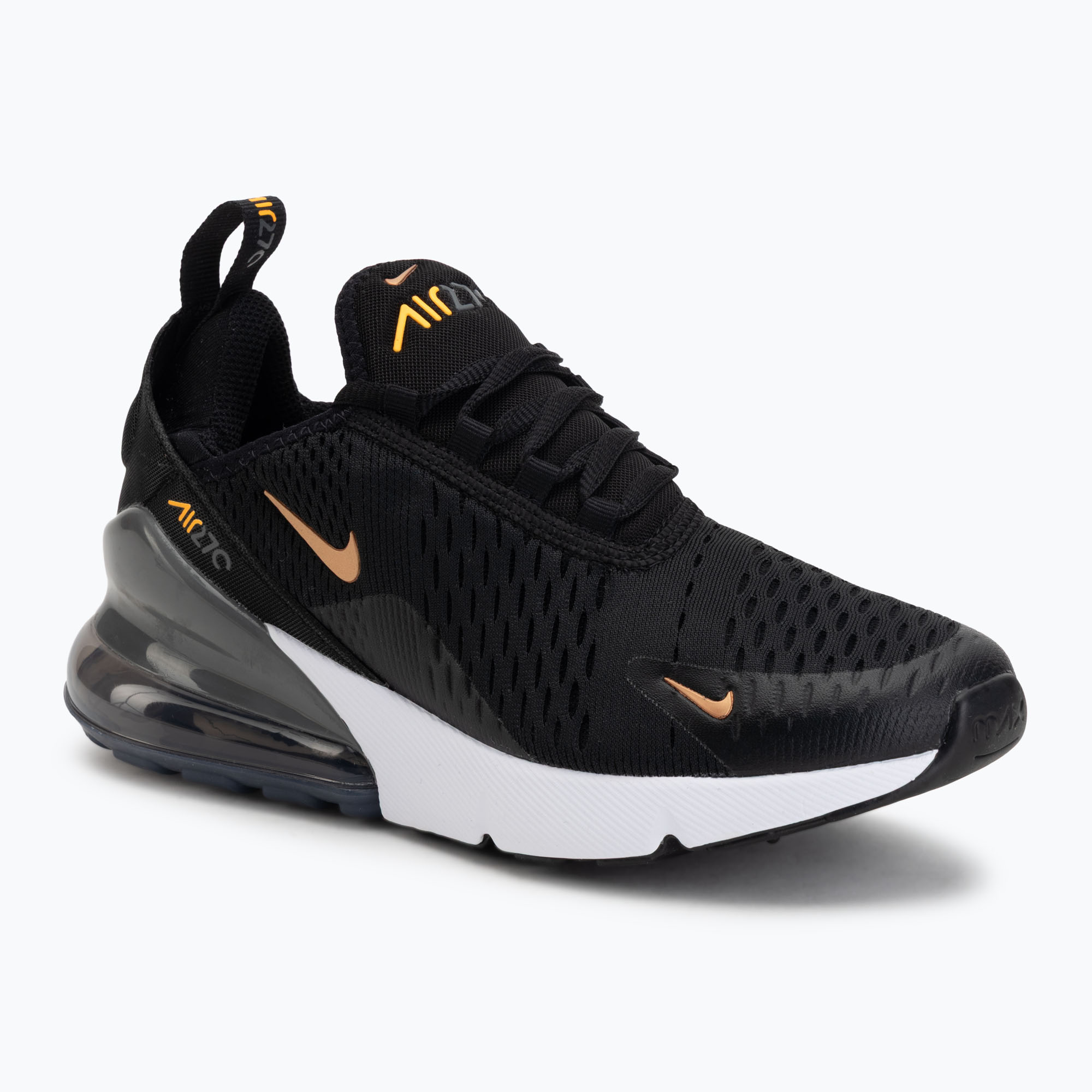 Buty dziecięce Nike Air Max 270 black/laser orange/metallic copper 