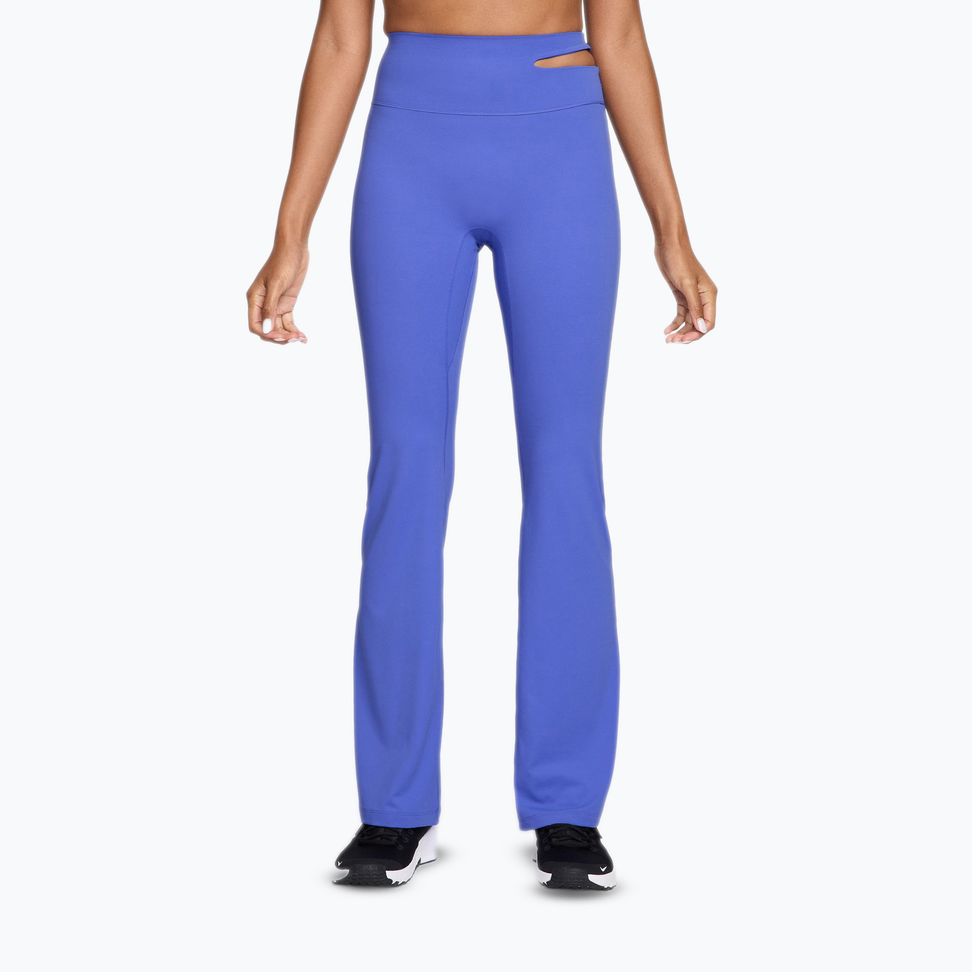 Spodnie treningowe damskie Nike Zenvy High-Waisted Flared sapphire/white 