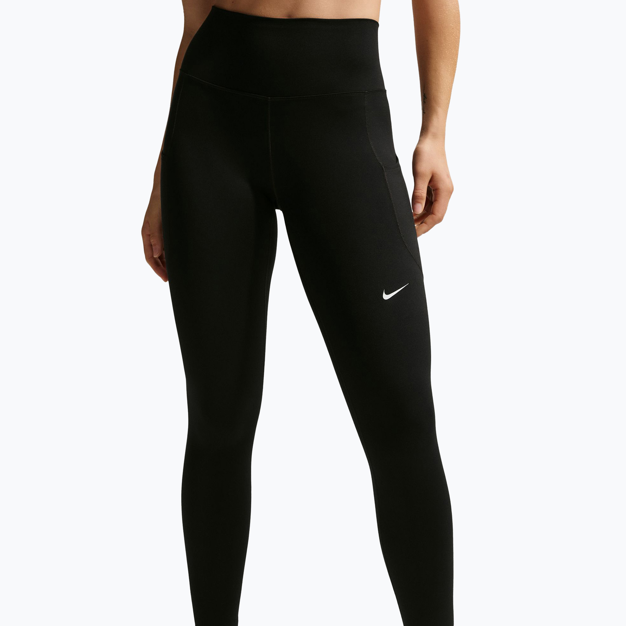 Legginsy treningowe damskie Nike One High-Waisted 7/8 black/white 