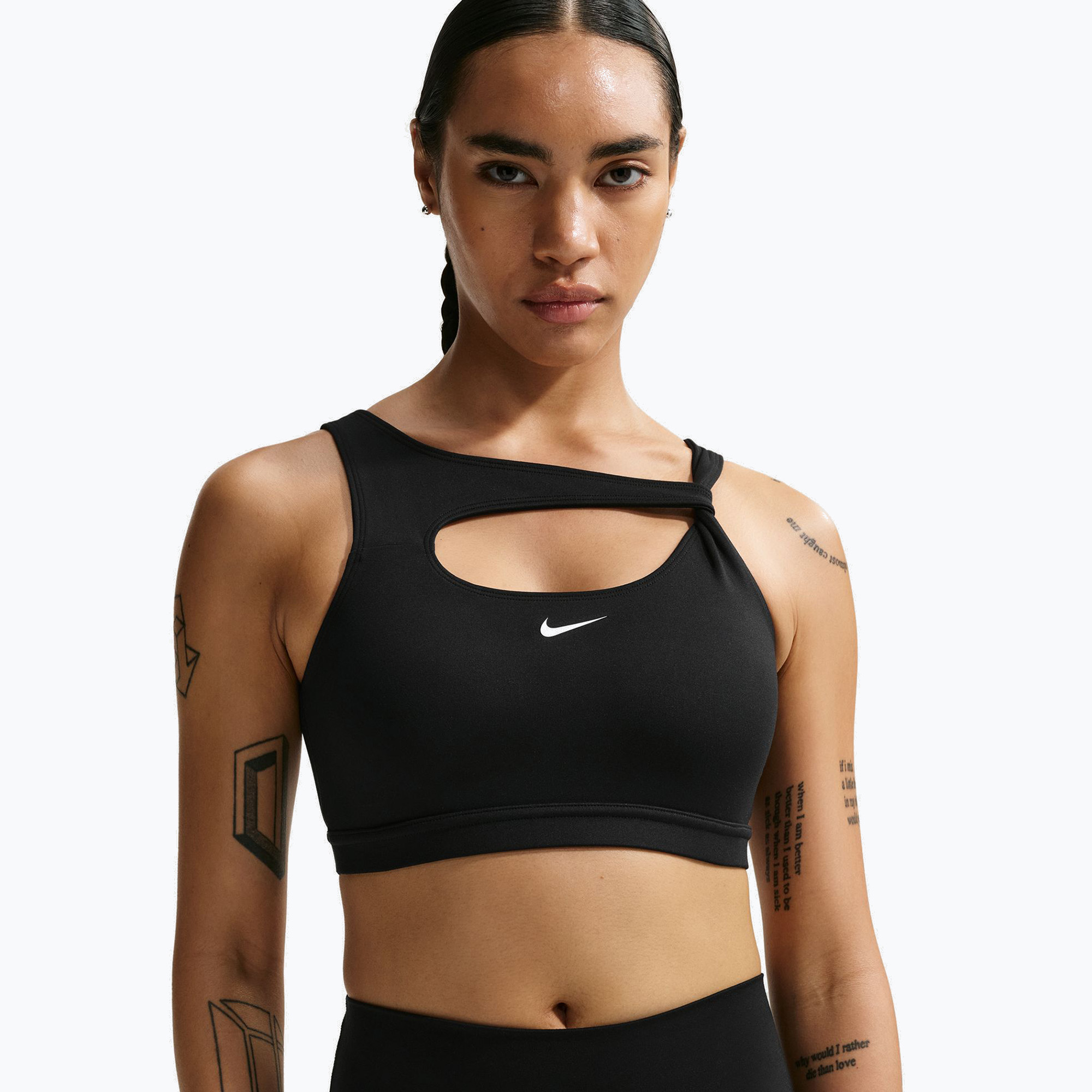Спортен сутиен Nike One Medium Support black/white