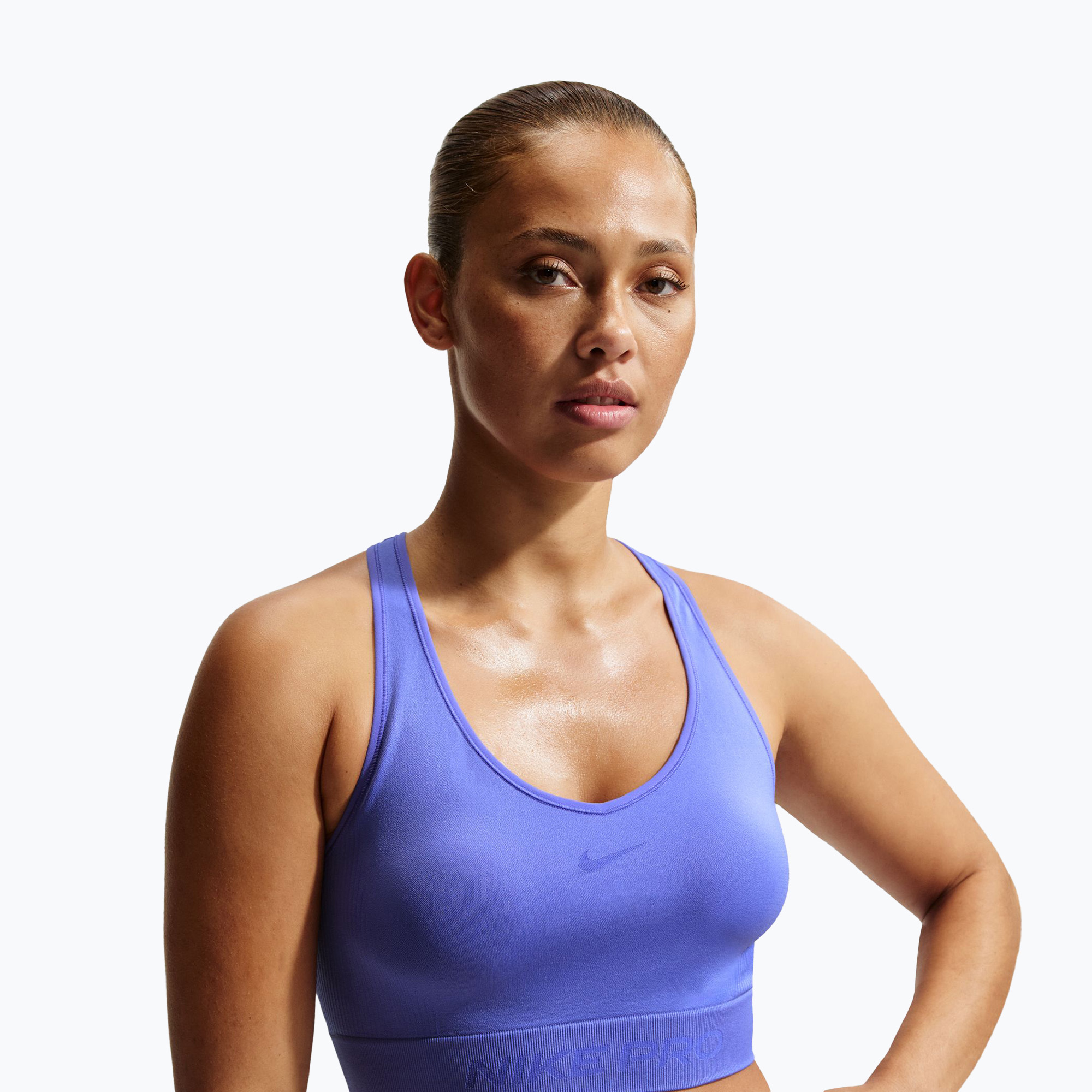 Top treningowy Nike Pro Seamless Dri-Fit Cropped sapphire 