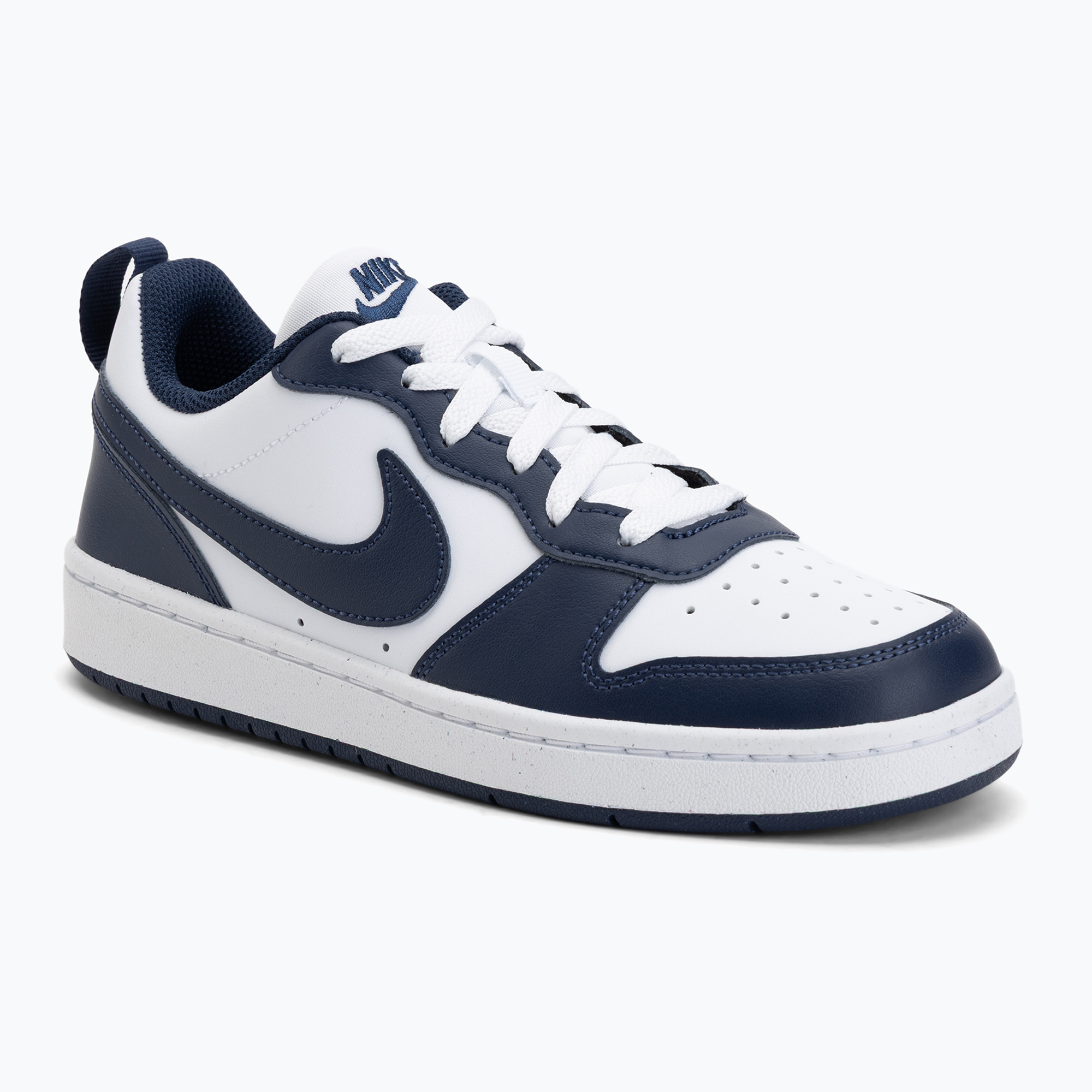 Buty dziecięce Nike Court Borough Low Next Bloom white/white/midnight navy 