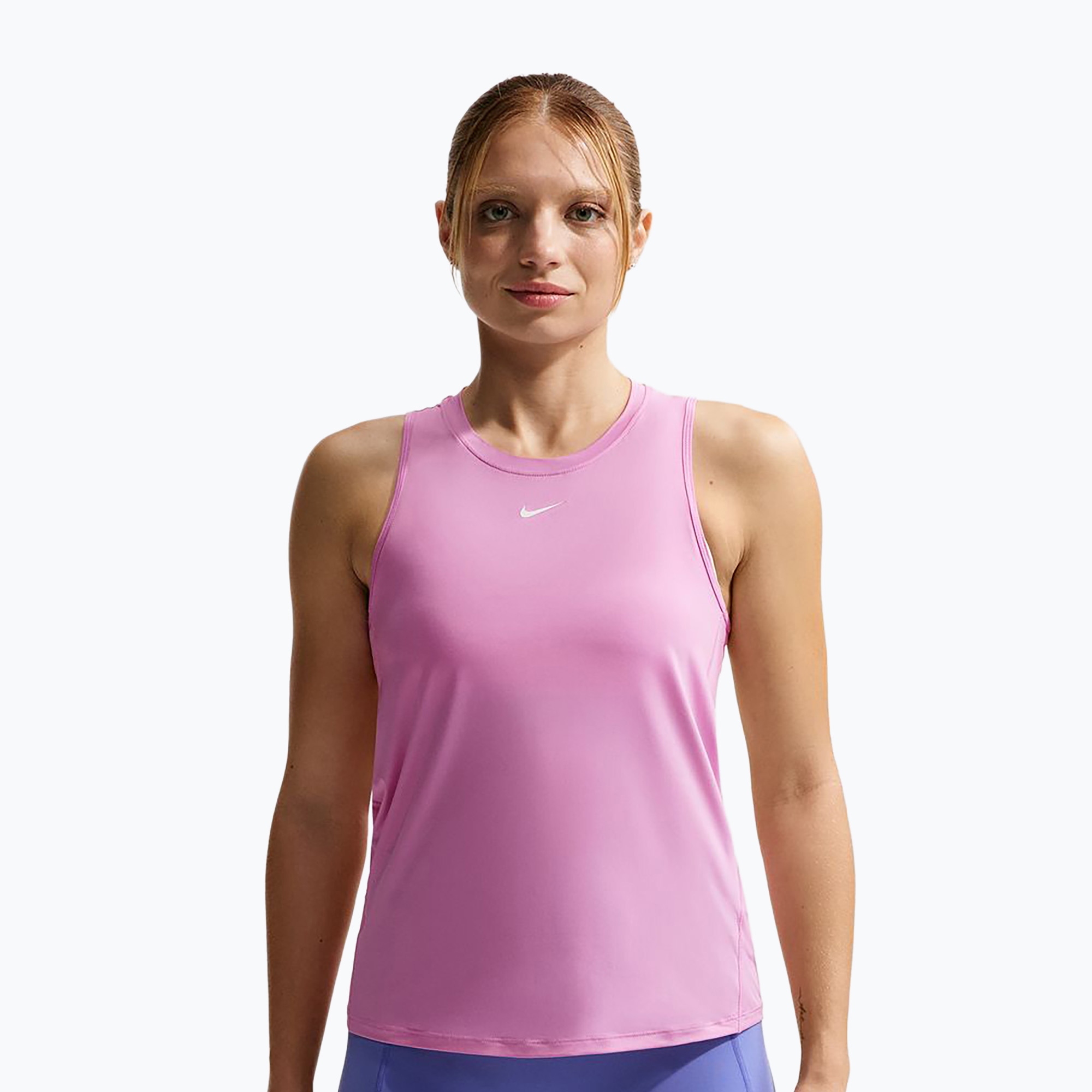 Дамска тренировъчна тениска Nike One Classic Dri-Fit light magenta/white