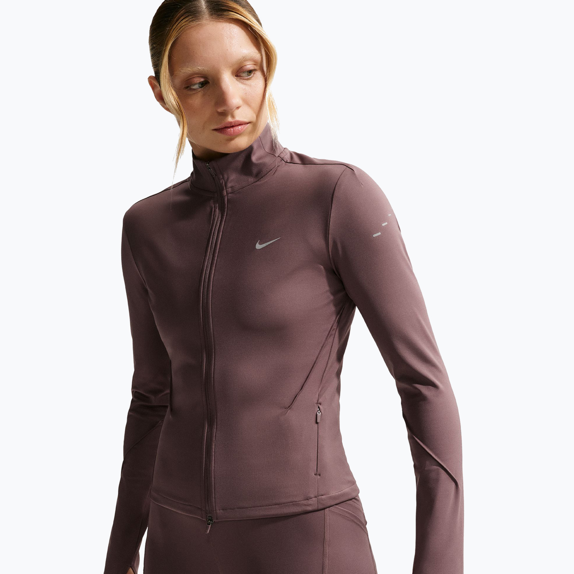 Bluza do biegania damska Nike Swift Dri-Fit Full Zip Mid-Layer tattoo 