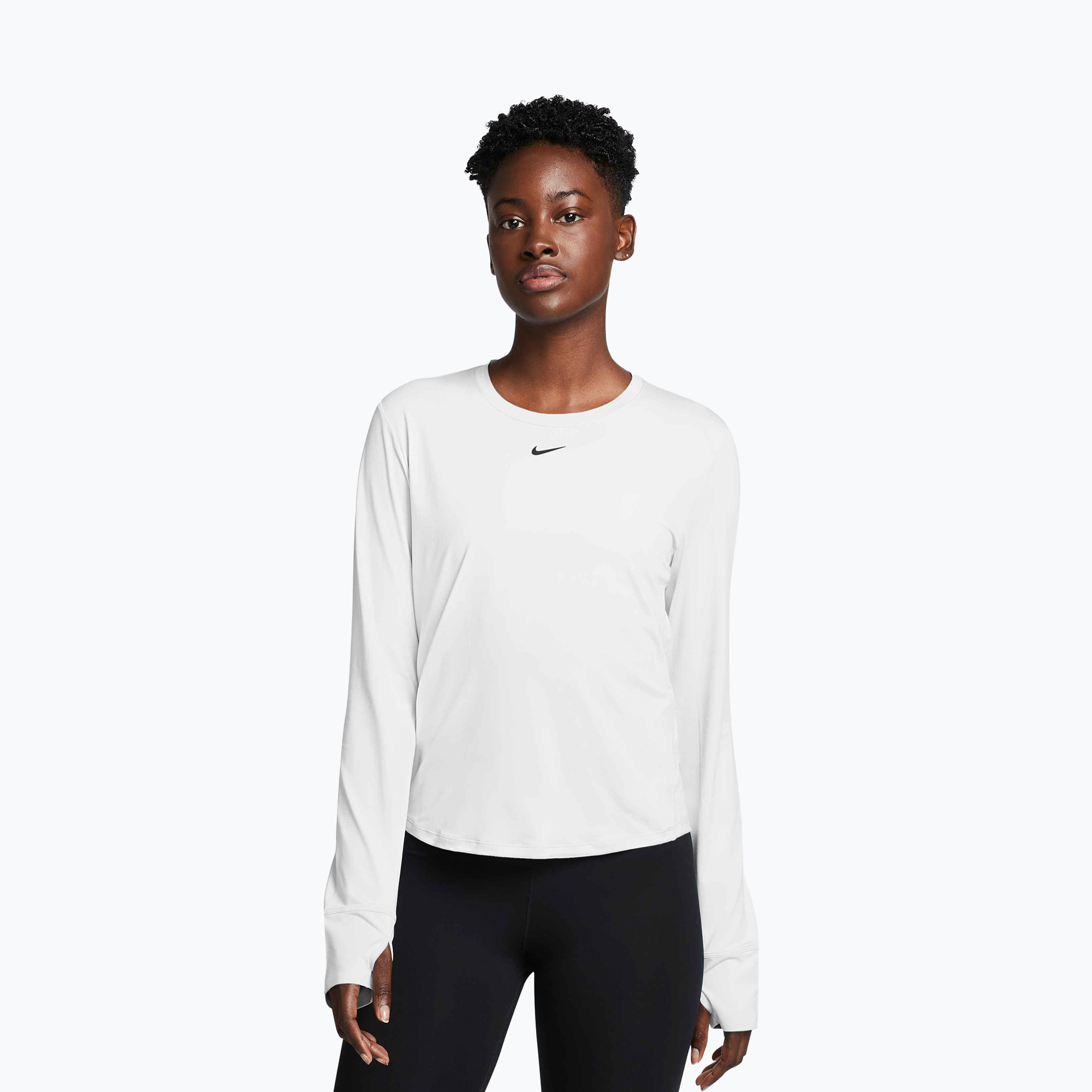 Longsleeve treningowy Nike One Classic Dri-Fit white/black 