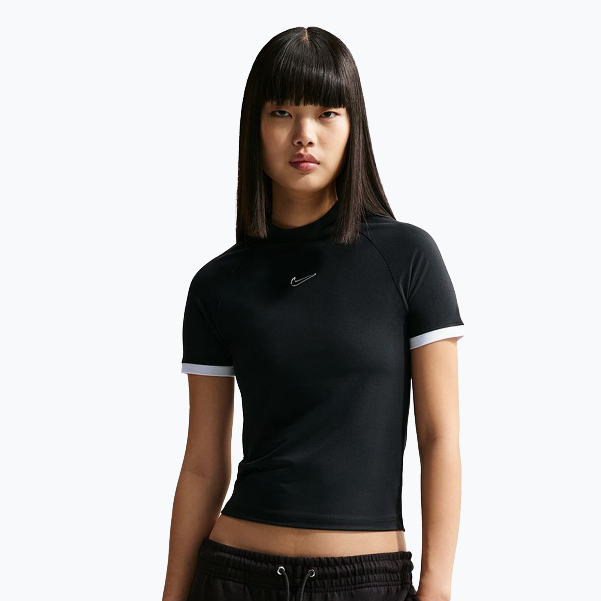 Дамска тениска Nike Gloss Fitted Top black