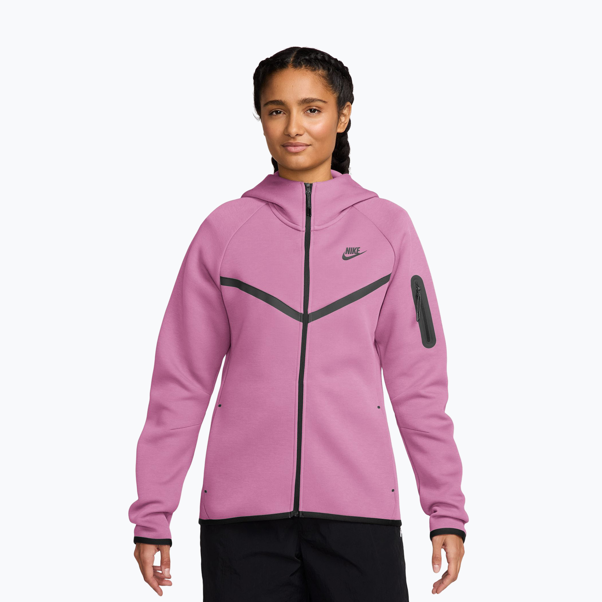 Дамски суитшърт  Nike Sportswear Tech Fleece Windrunner light magenta/black