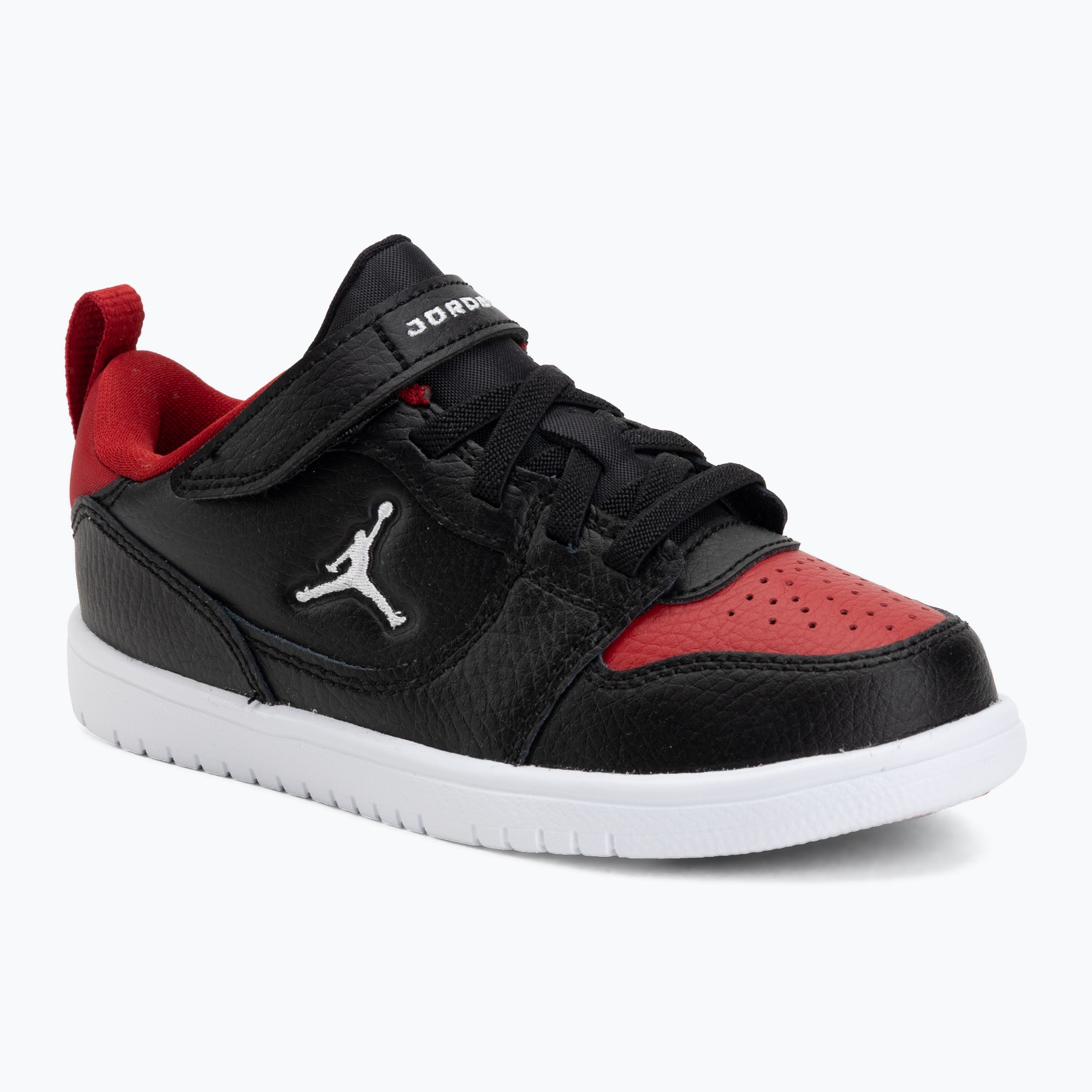 Buty dziecięce Jordan Court Connect Low black/gym red/white