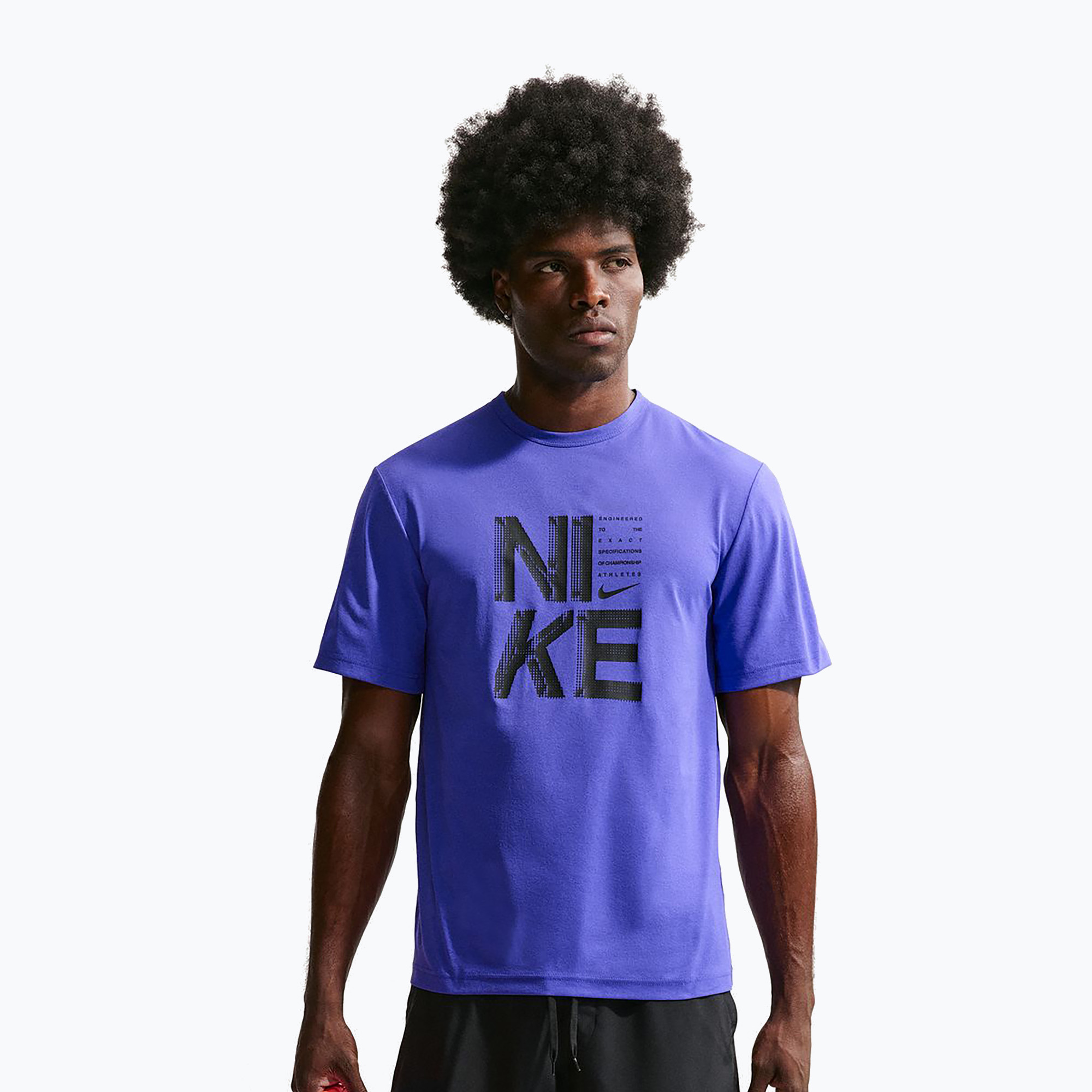 Мъжка тренировъчна тениска Nike Hyverse Dri-Fit Persian violet/black