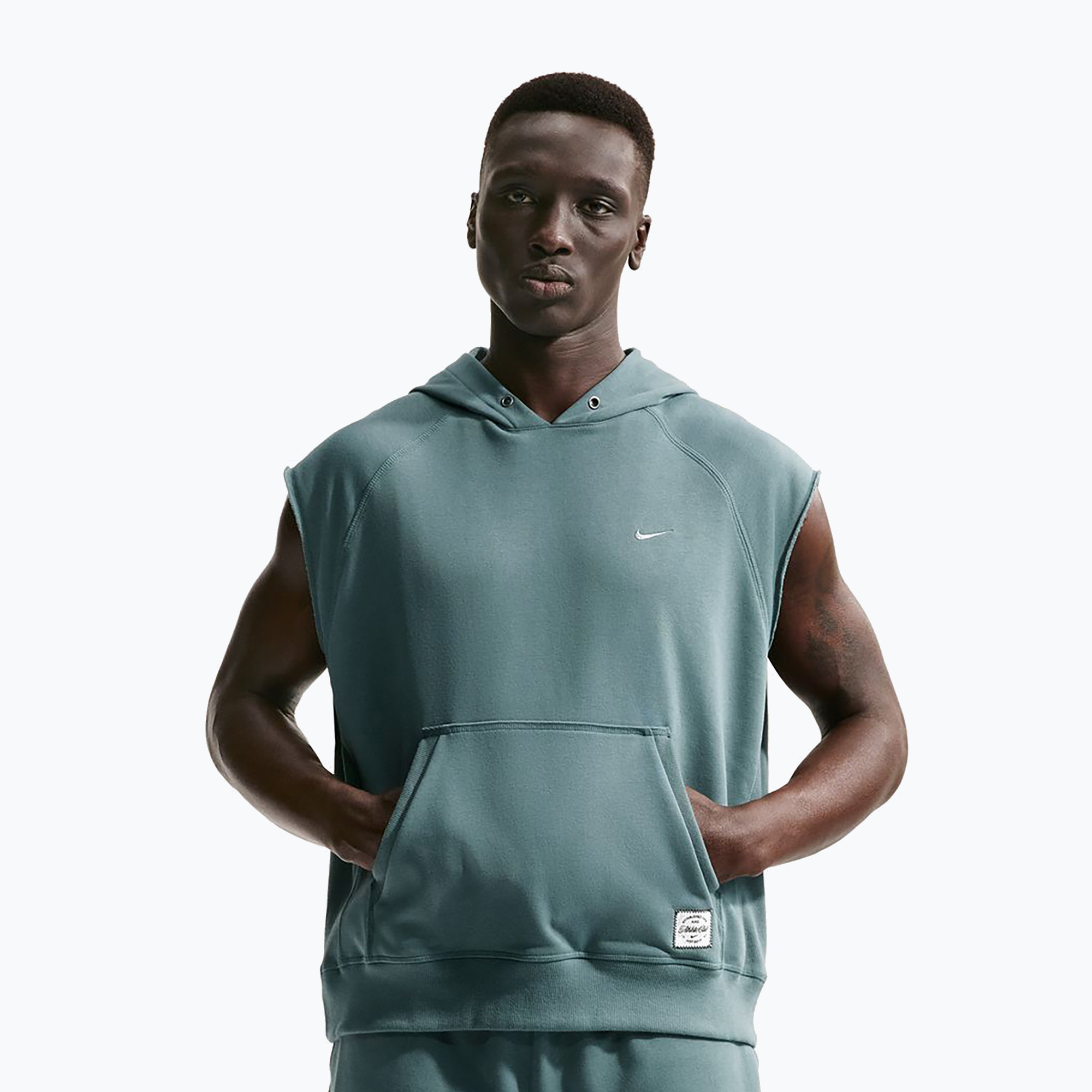 Мъжки суитшърт за тренировка Nike Athletic Club Dri-Fit Sleeveless Hoodie mineral slate/mineral slate
