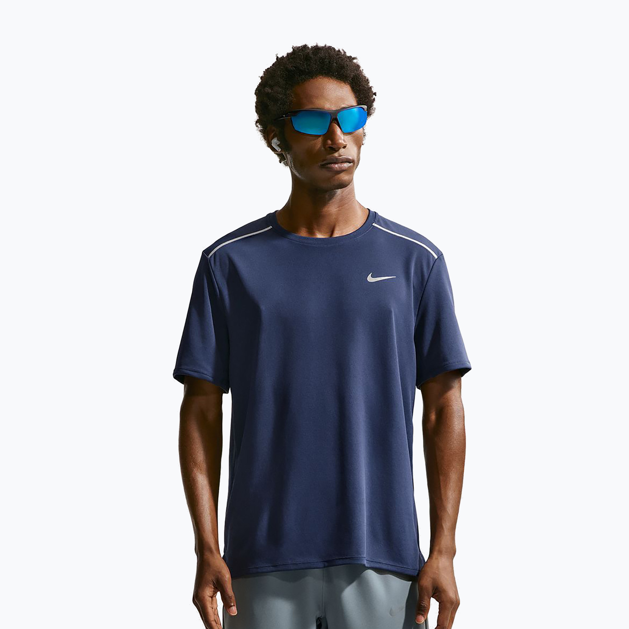 Мъжка тениска за бягане Nike Miler Dri-Fit UV midnight navy