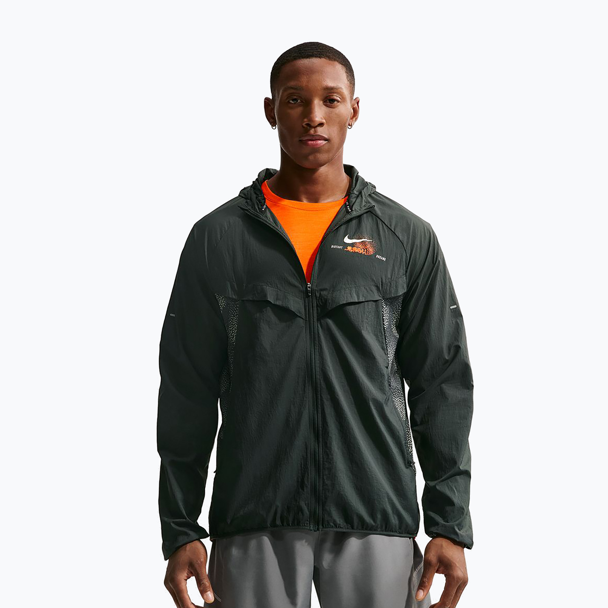 Kurtka do biegania męska Nike Stride Repel UV black spruce 