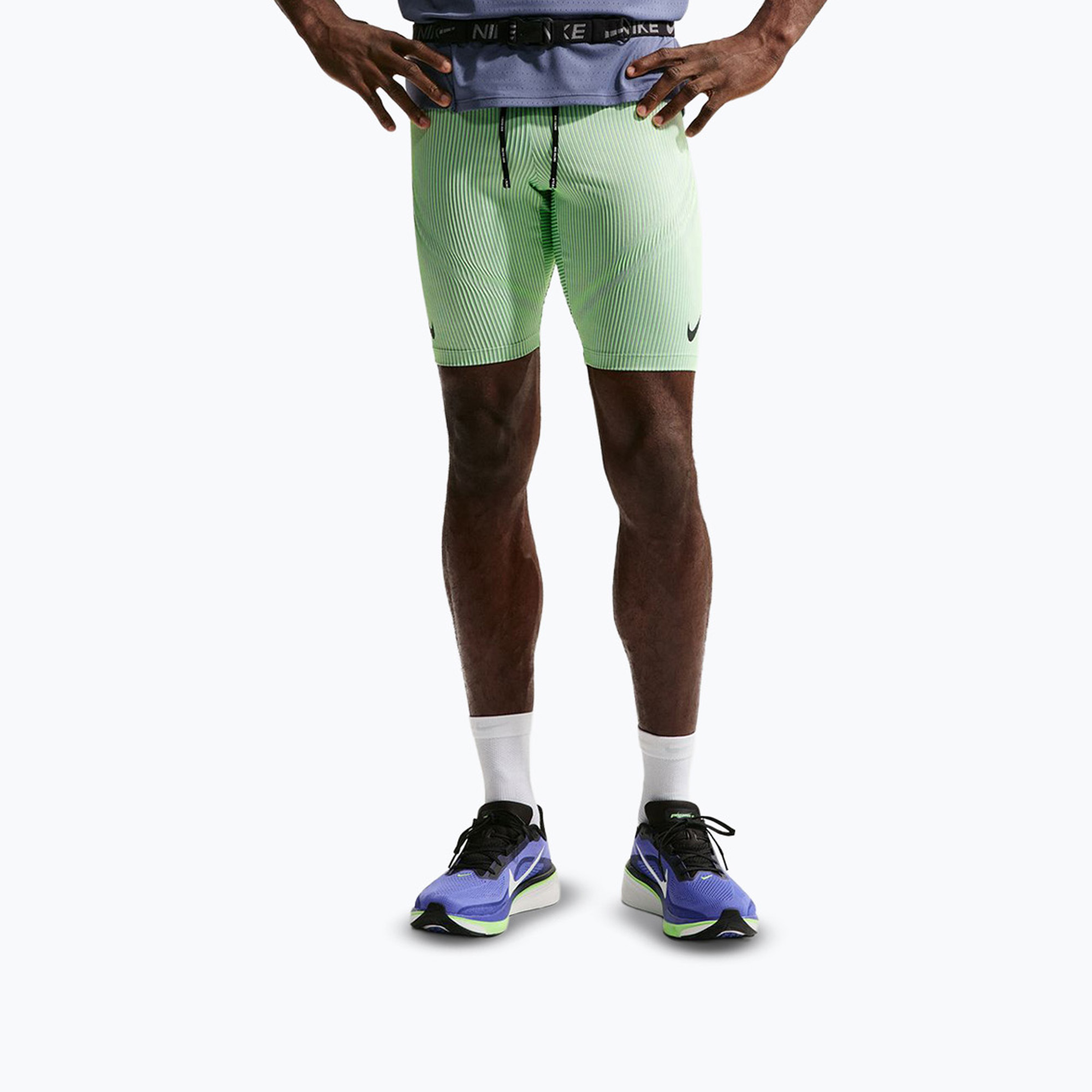 Мъжки тренировъчен клин Nike AeroSwift Dri-Fit ADV 1/2 Tights lime blast/steam/light silver/black