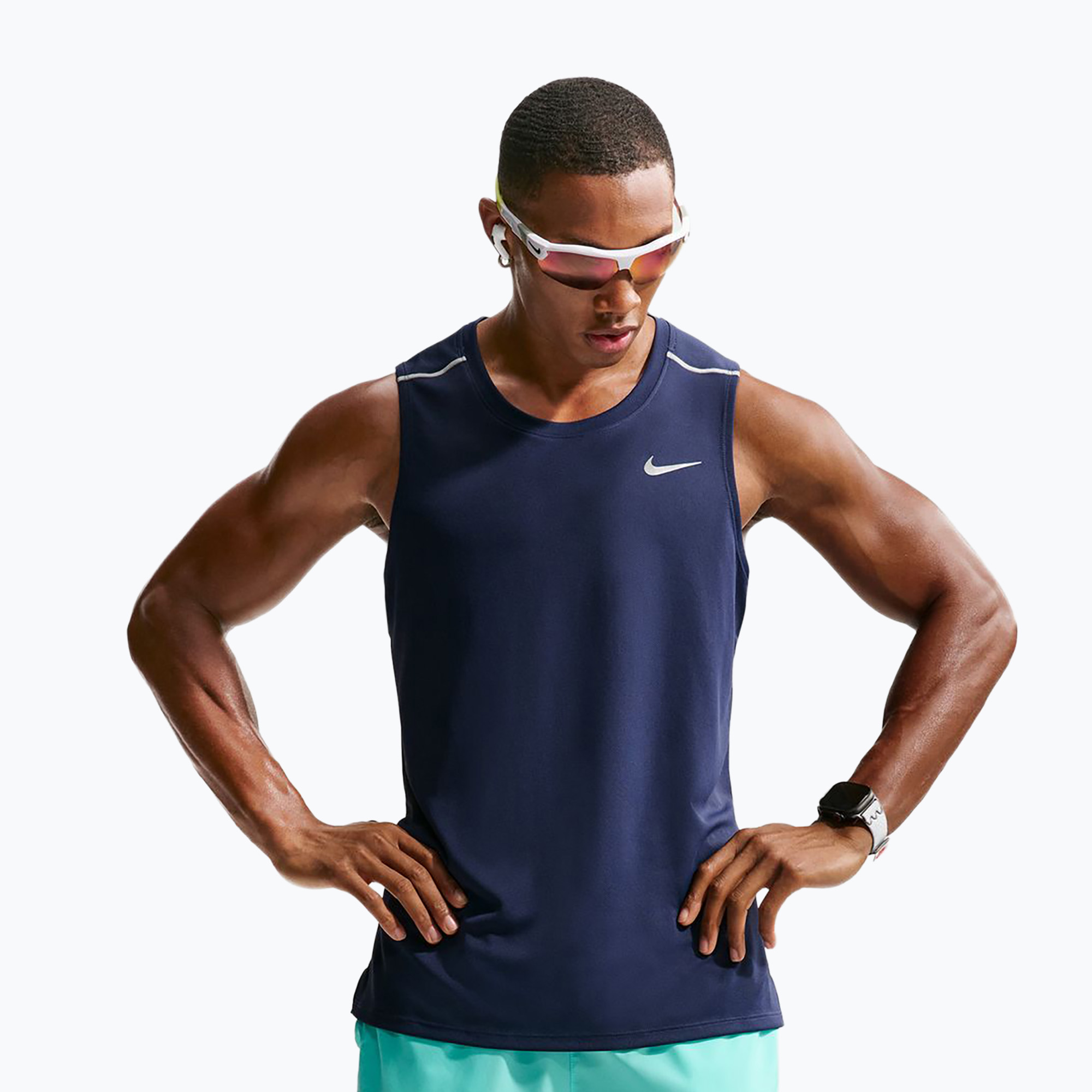 Мъжка тениска за бягане Nike Miler Dri-Fit midnight navy