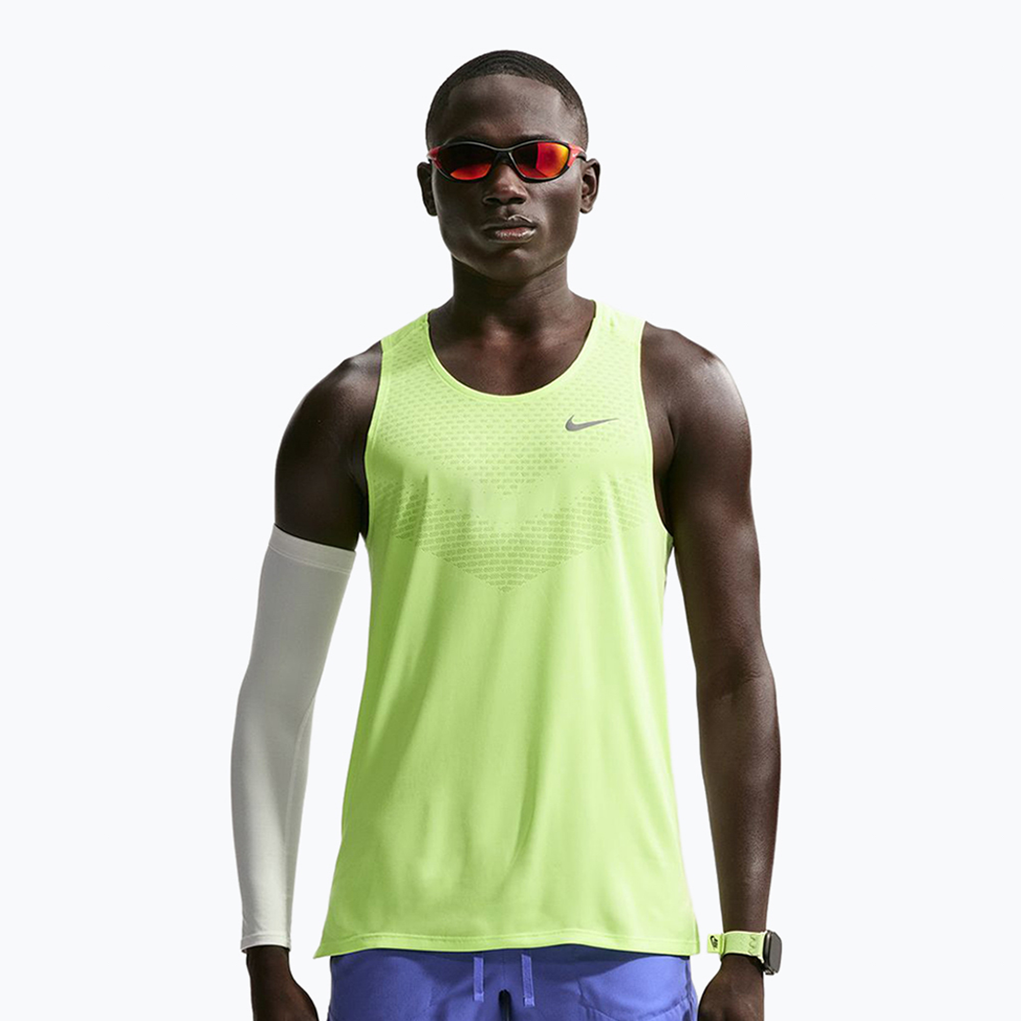 Koszulka do biegania męska Nike Stride Dri-Fit ADV volt ice 