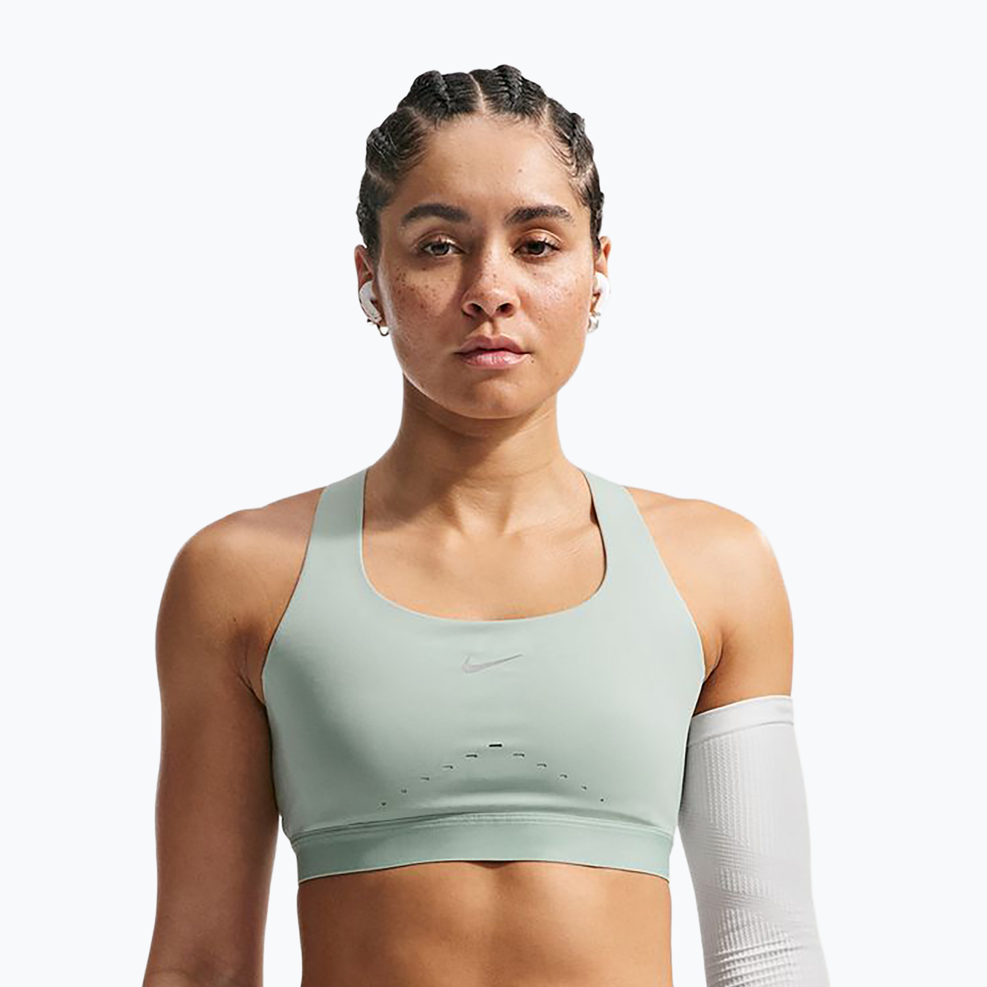 Biustonosz treningowy Nike Swift High-Support Lightly Lined steam/reflective silver 