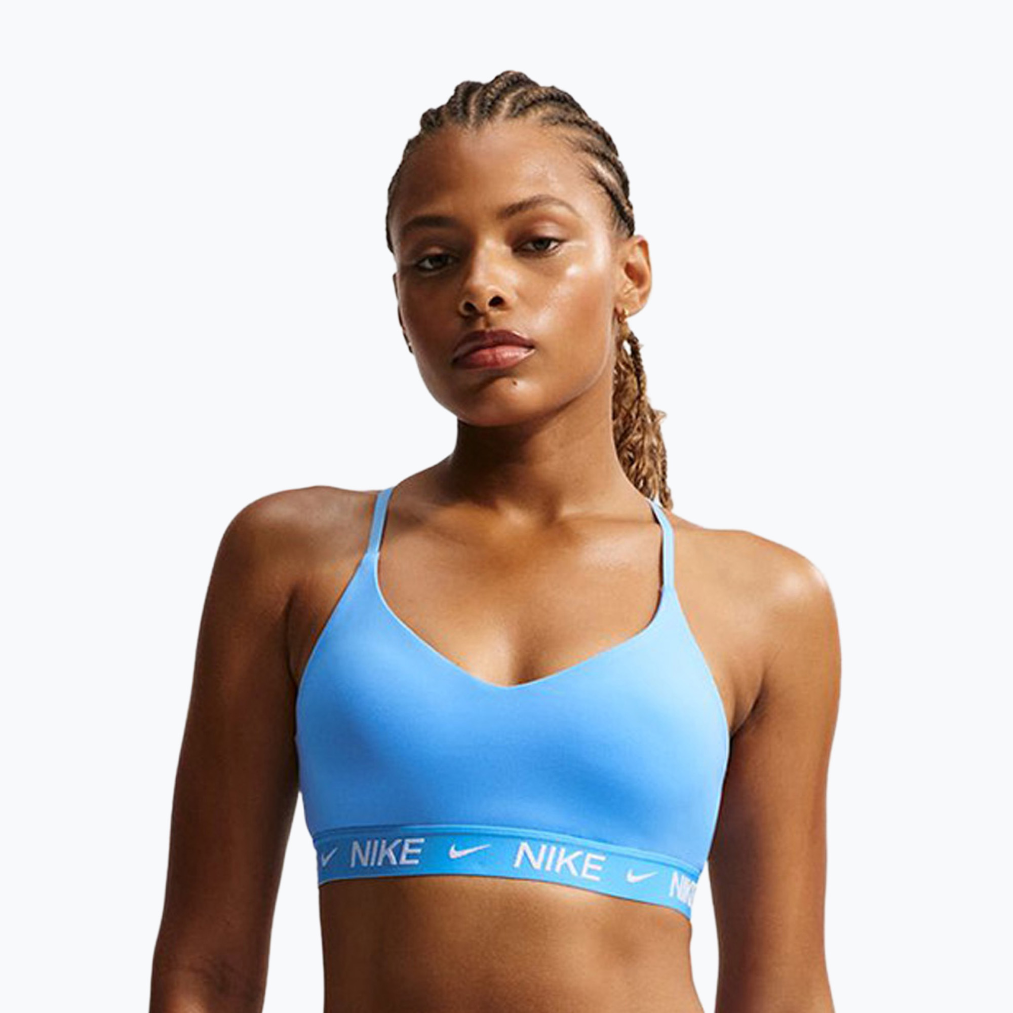 Biustonosz treningowy Nike Dri-Fit Indy Light Support university blue 