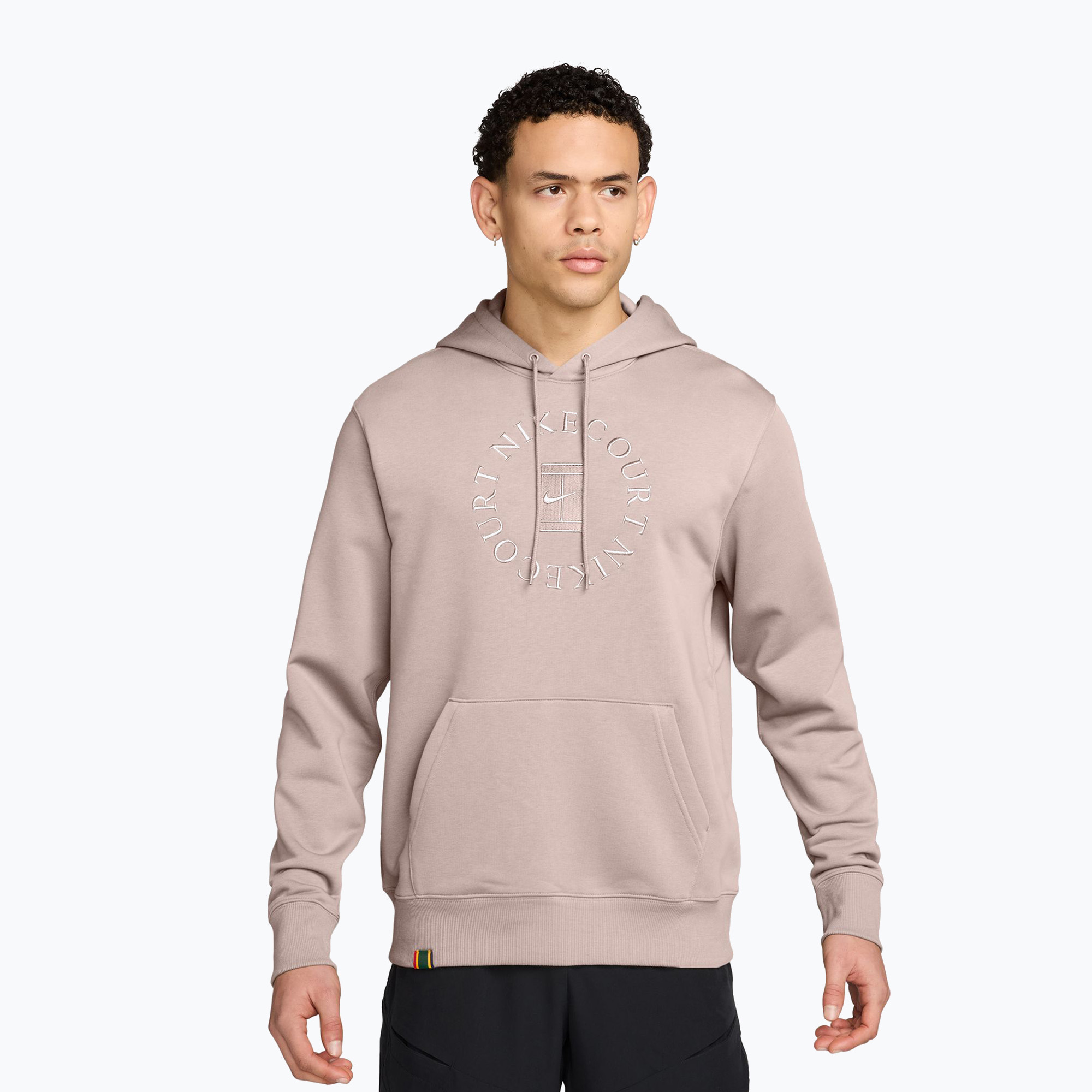 Мъжки суитшърт за тенис Nike Court Dri-Fit Heritage French Terry Hoodie silt red