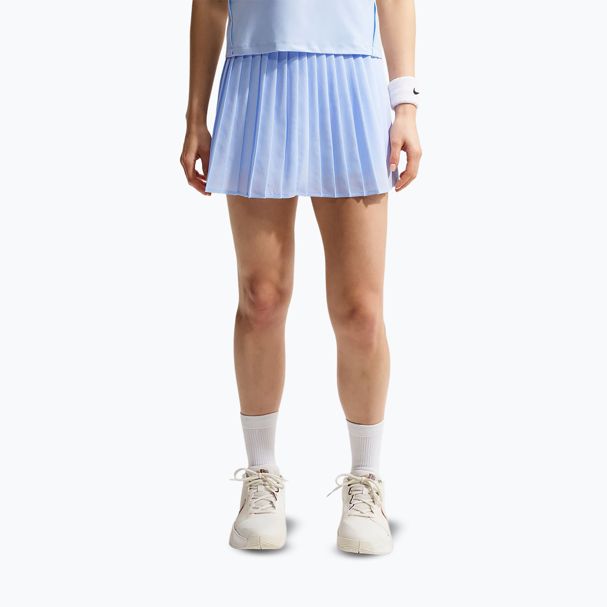 Spódnica tenisowa Nike Victory Dri-Fit High-Waisted Pleated hydrogen blue/hydrogen blue/white 