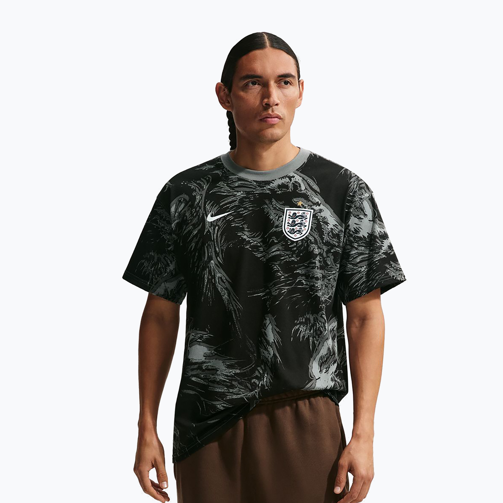 Мъжка футболна фланелка Nike England Soccer dark steel grey