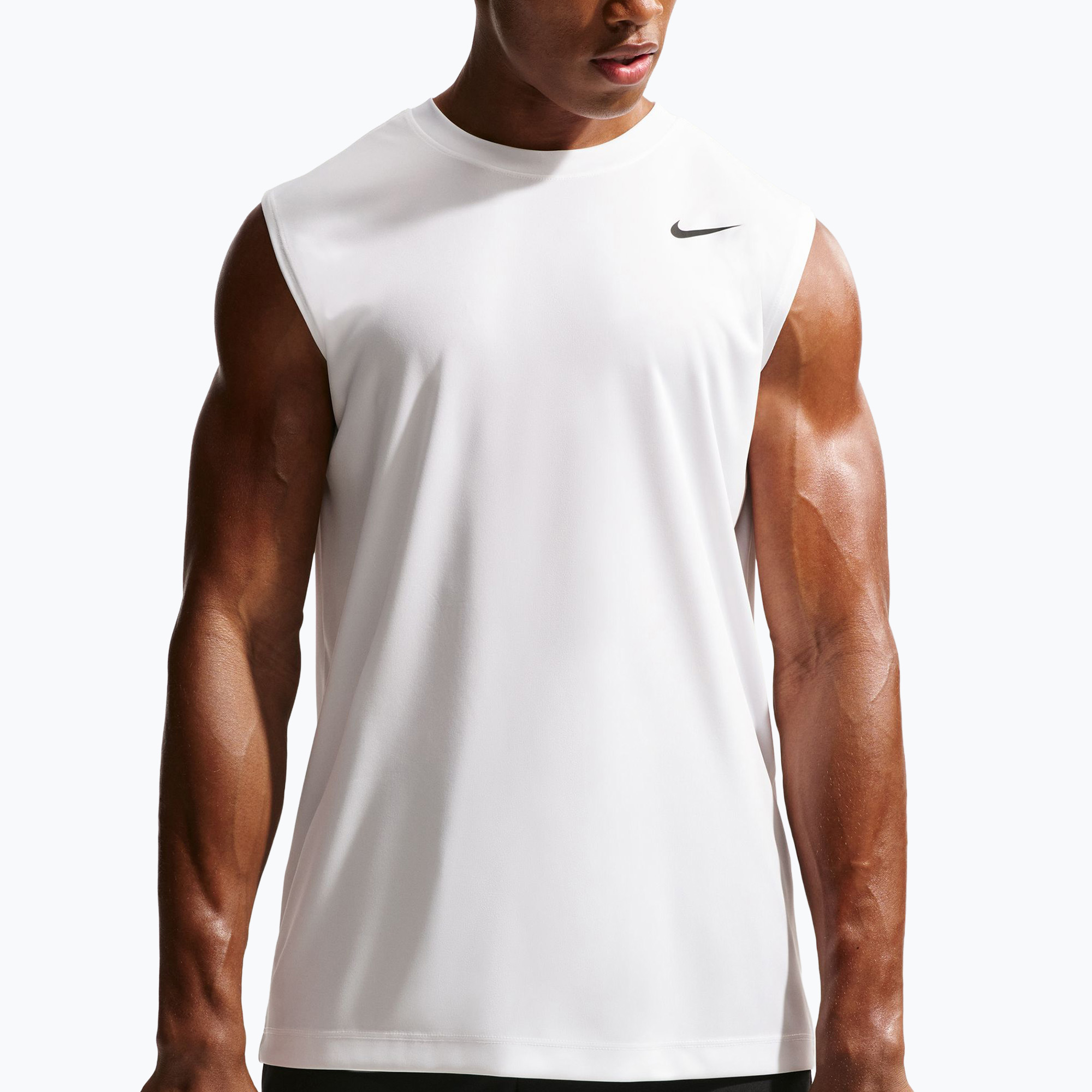 Tricou de antrenament bărbați Nike Dri-FIT Sleeveless Training Top white/black