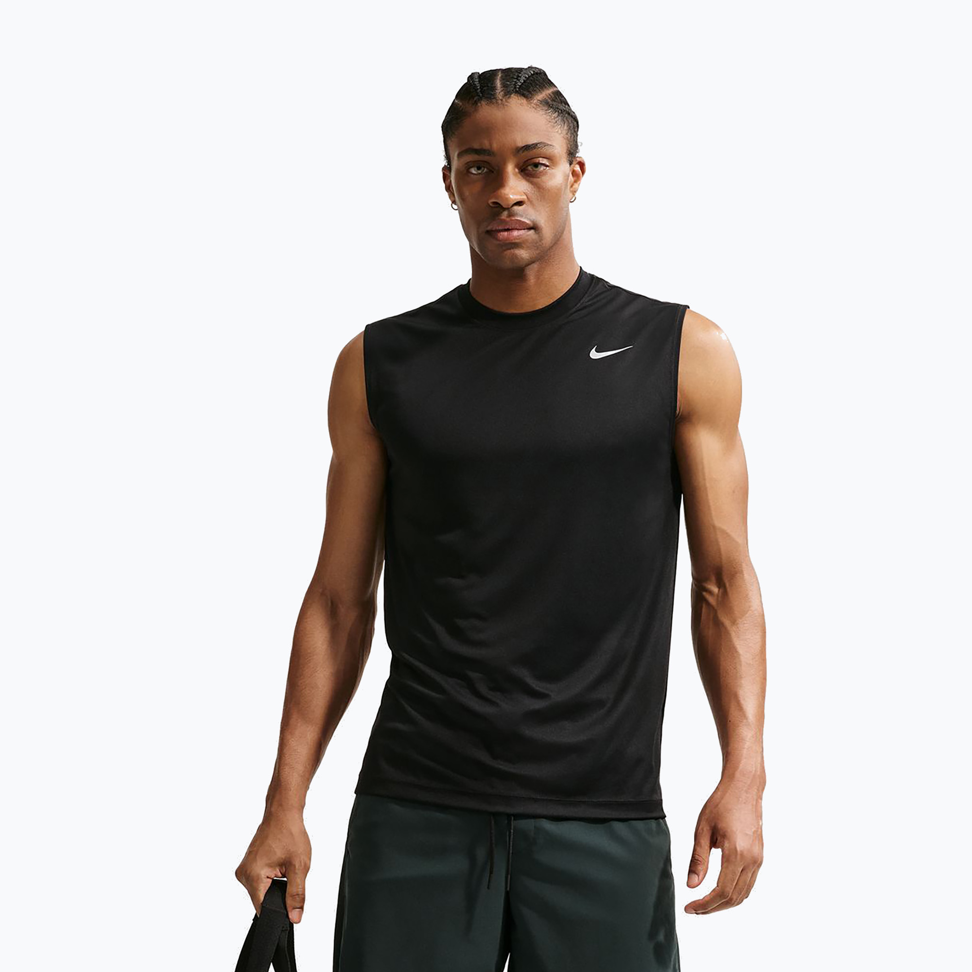 Tricou de antrenament bărbați Nike Dri-FIT Sleeveless Training Top black/matte silver