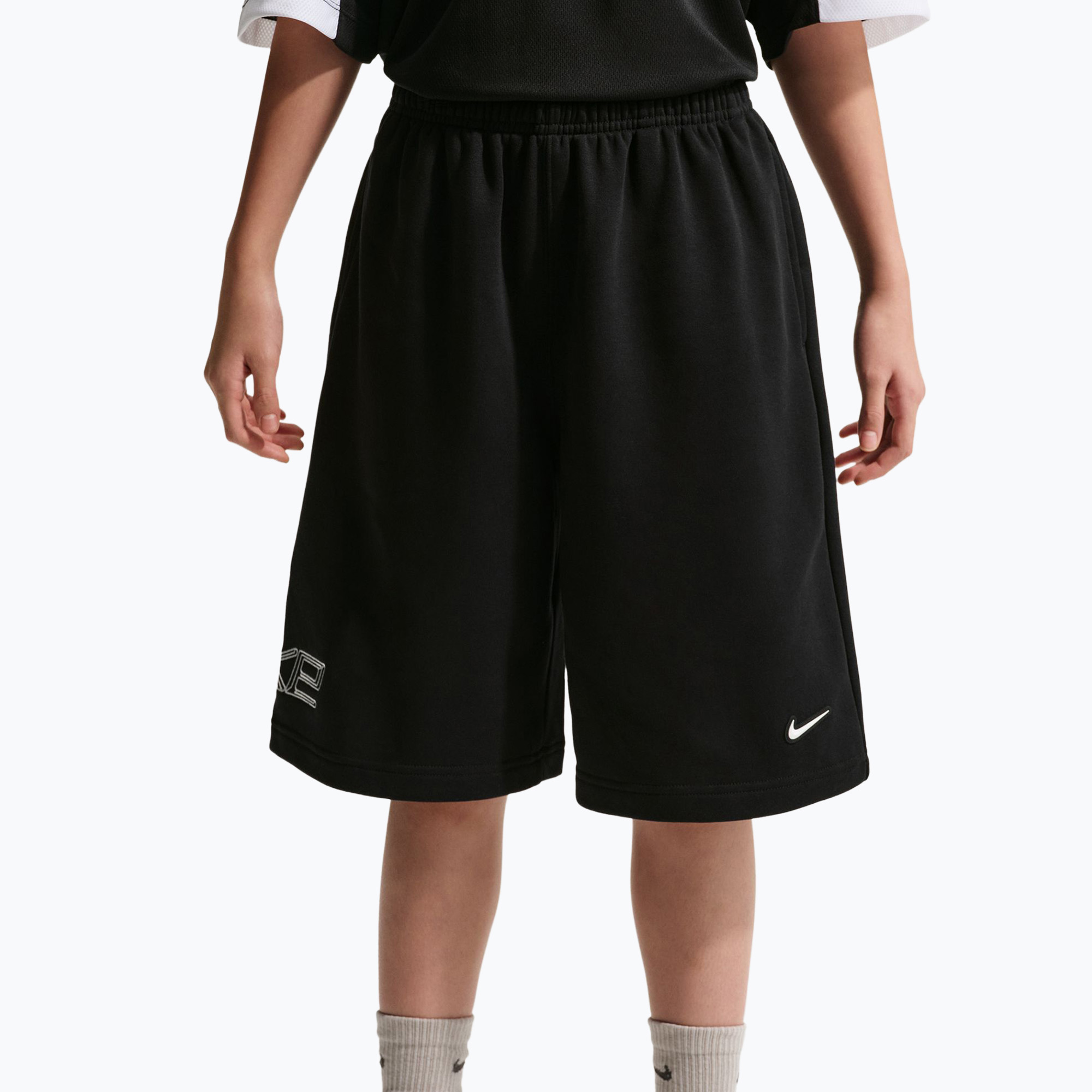 Детски къси панталони/шорти Nike Sportswear French Terry black/white