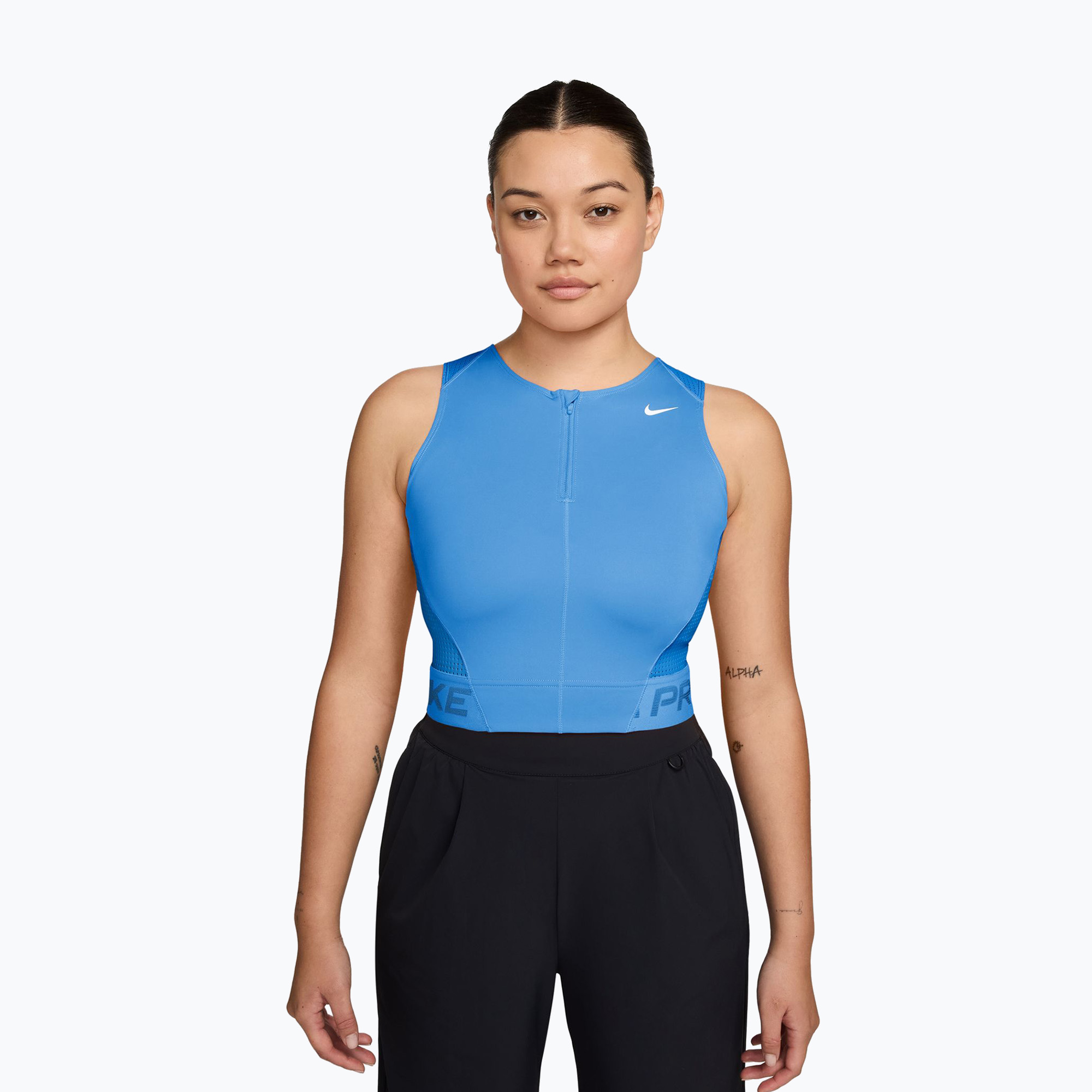 Koszulka treningowa damska Nike Pro Dri-Fit university blue/light photo blue/white 