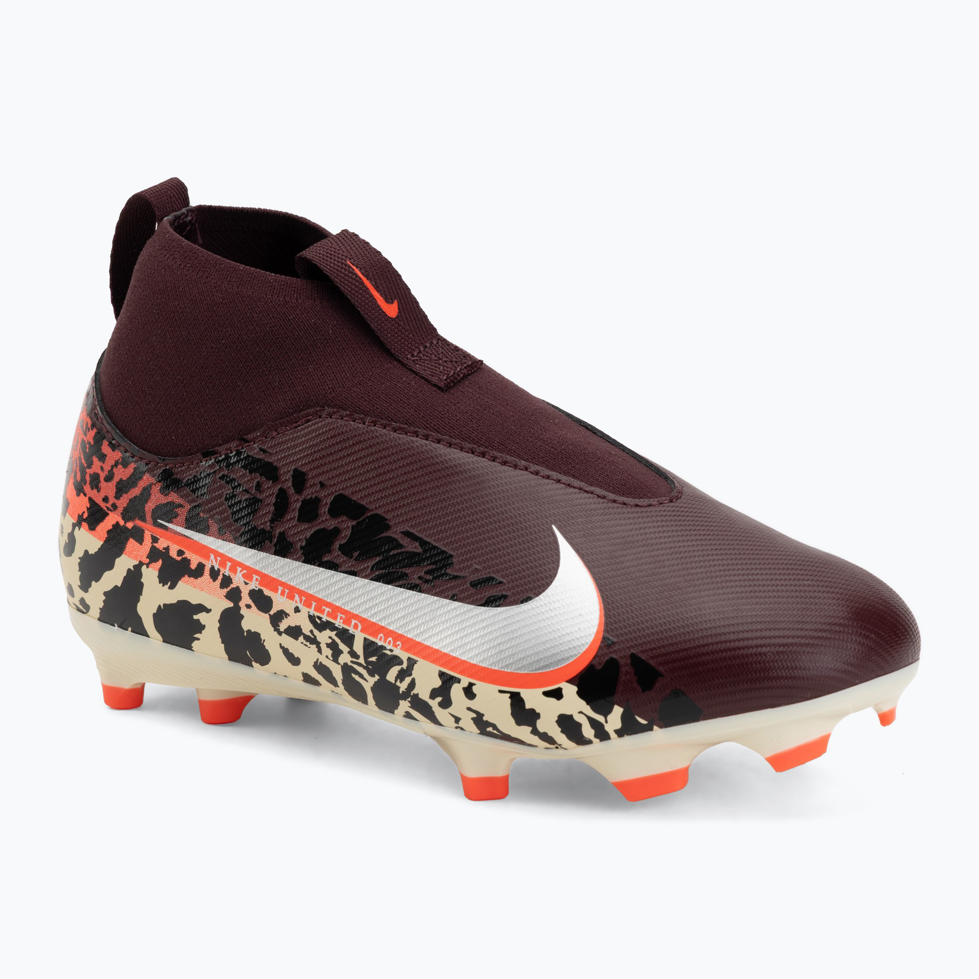 Încălțăminte de fotbal pentru copii Nike United Jr. Mercurial Superfly 10 Academy MG burgundy crush/metallic silver