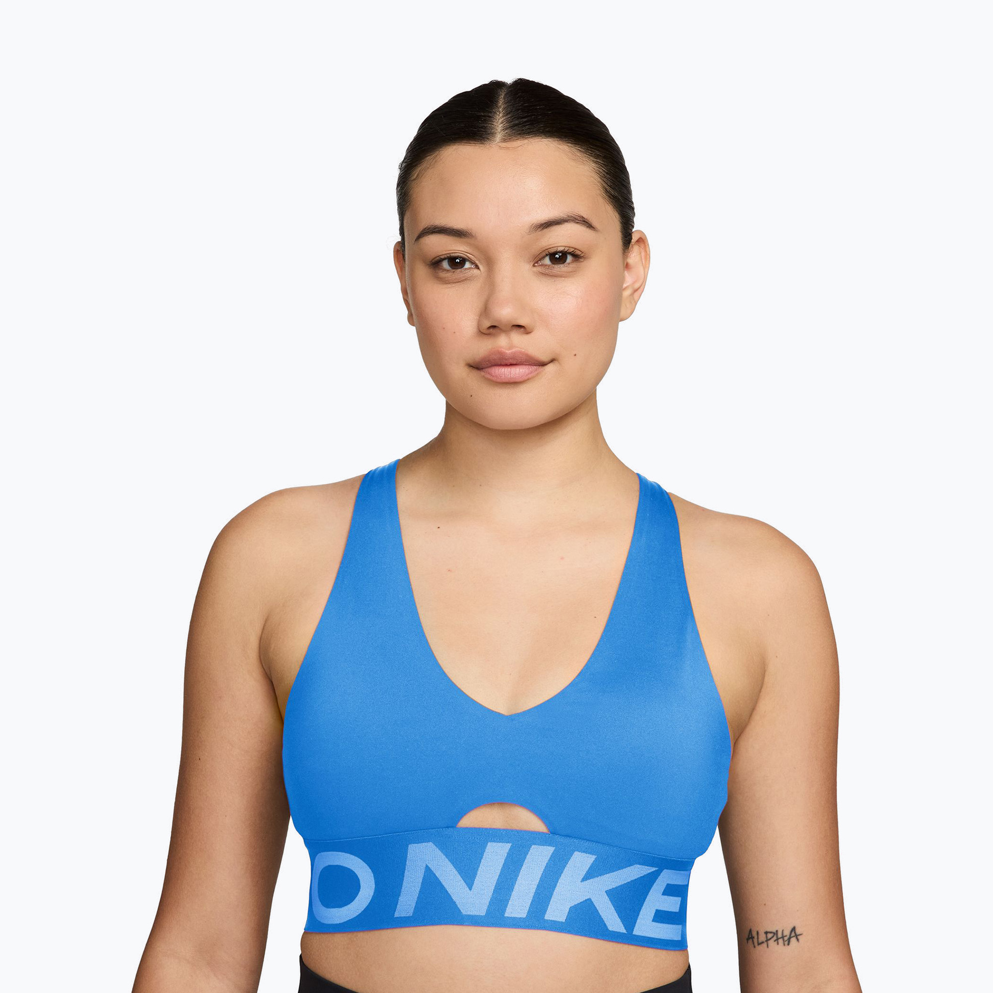 Biustonosz treningowy Nike Pro Sculpt Medium Support university blue/hydrogen blue/white 