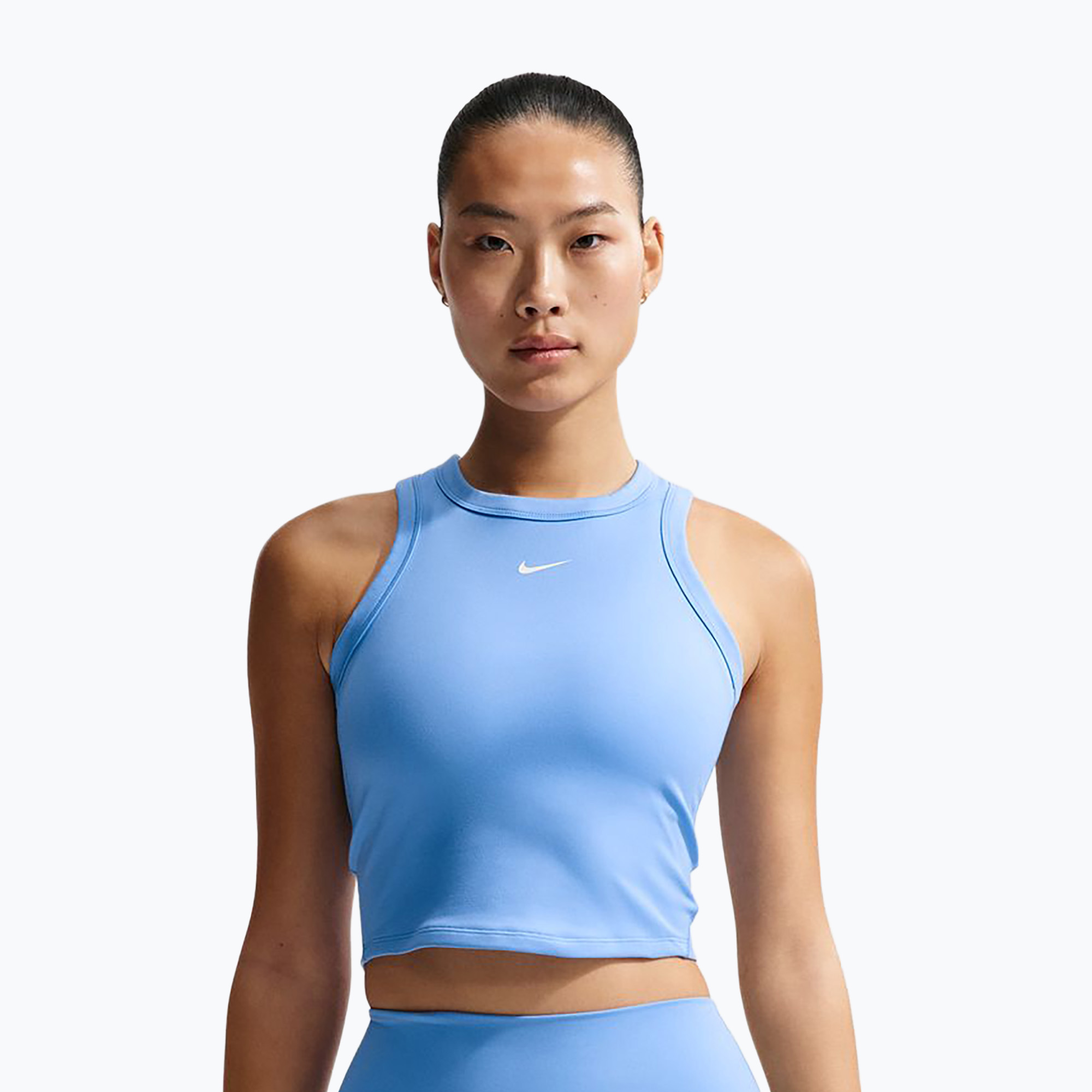 Koszulka damska Nike One Fitted Dri-Fit Cropped Tank thunder university blue/white 